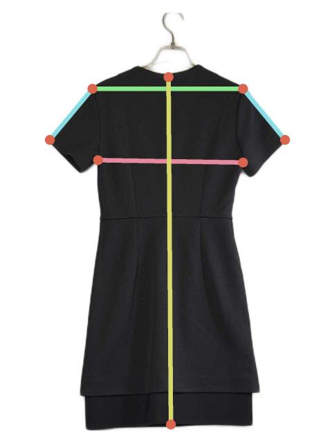 中古・古着通販】YOKO CHAN (ヨーコチャン) 半袖ワンピース ネイビー