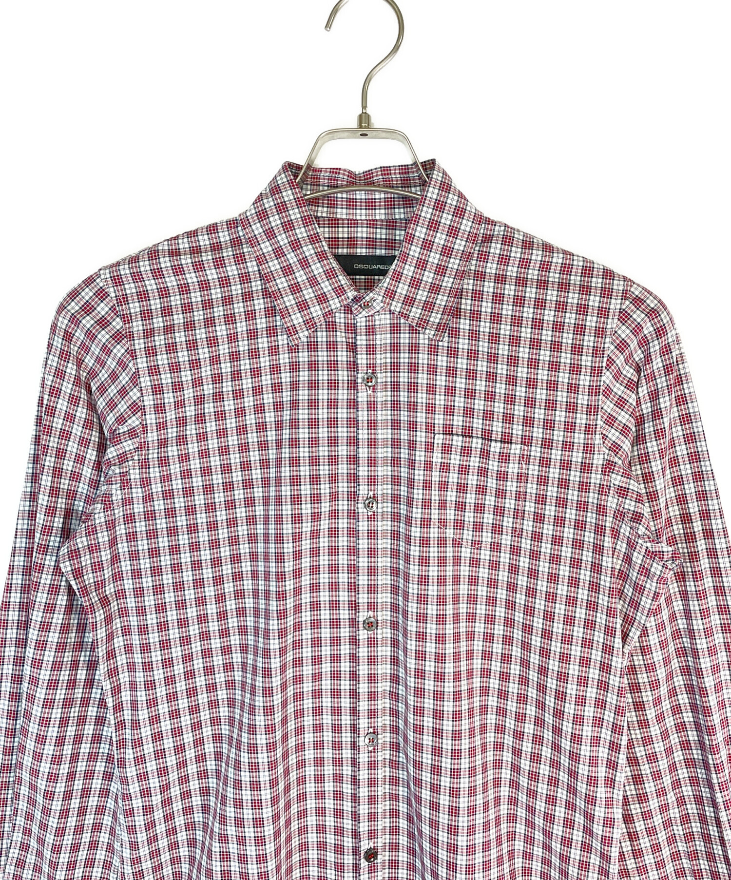 DSQUARED ディースクエアード カジュアルシャツ XXL ピンク 【古着】【中古】【送料無料】 中古・古着通販】DSQUARED2 (ディースクエアード) 長袖シャツ レッド