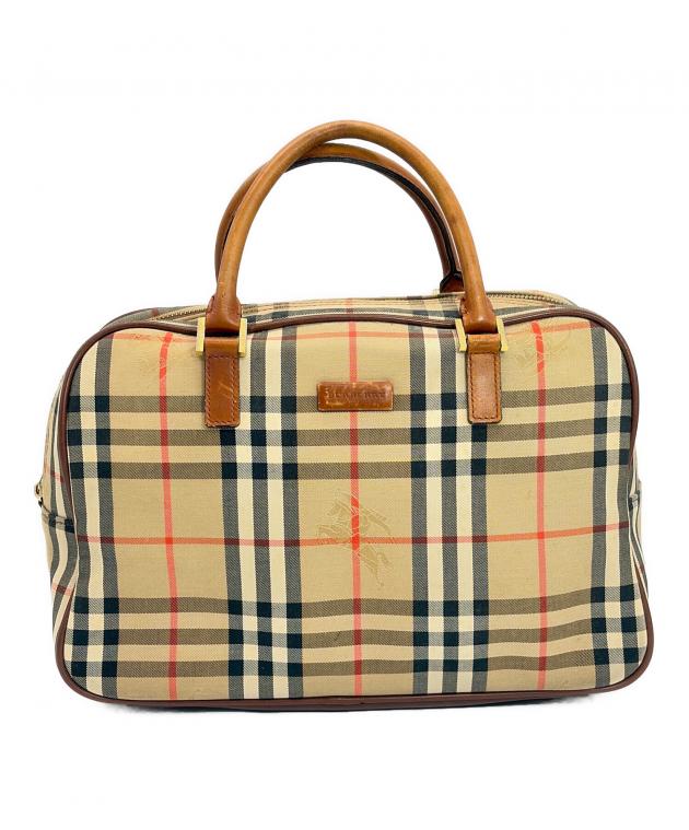 ジャンク　バーバリーズ ボストンバッグ 中古・古着通販】BURBERRY (バーバリー) ミニボストンバッグ ブラウン