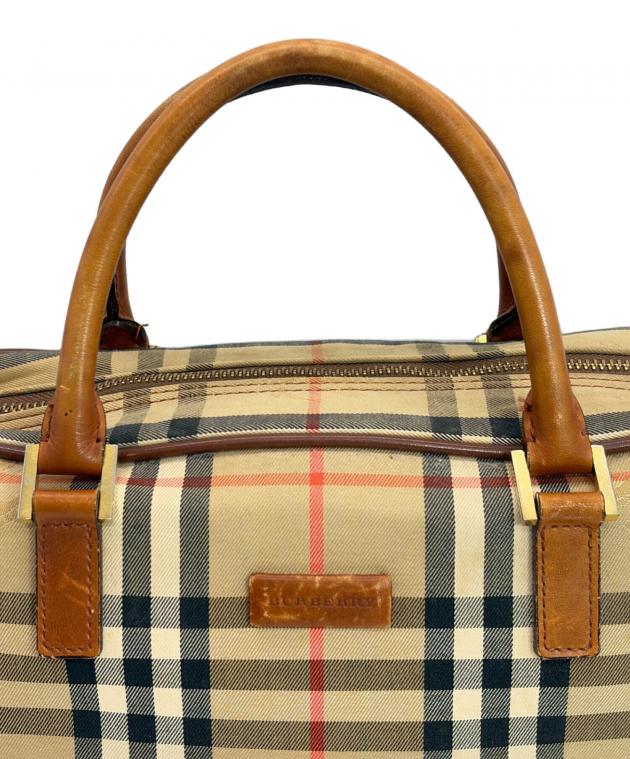 中古・古着通販】BURBERRY (バーバリー) ミニボストンバッグ ブラウン