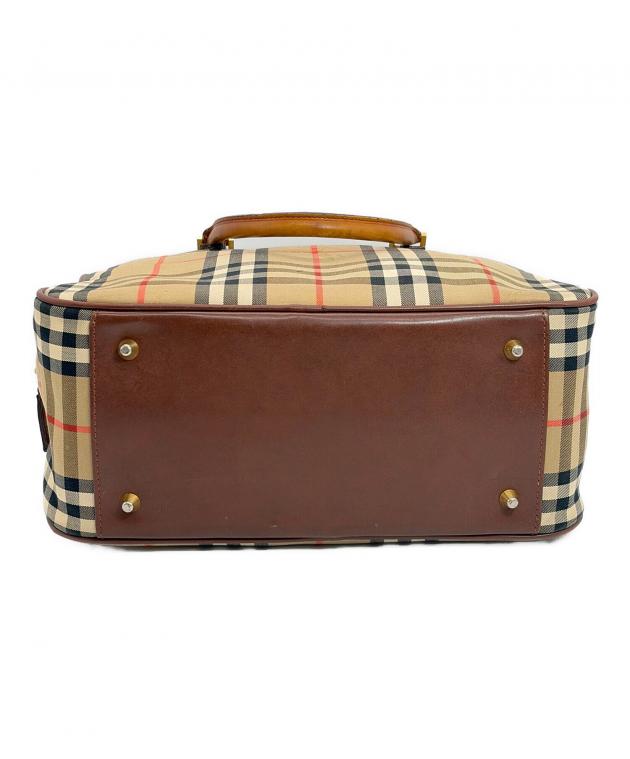 中古・古着通販】BURBERRY (バーバリー) ミニボストンバッグ ブラウン