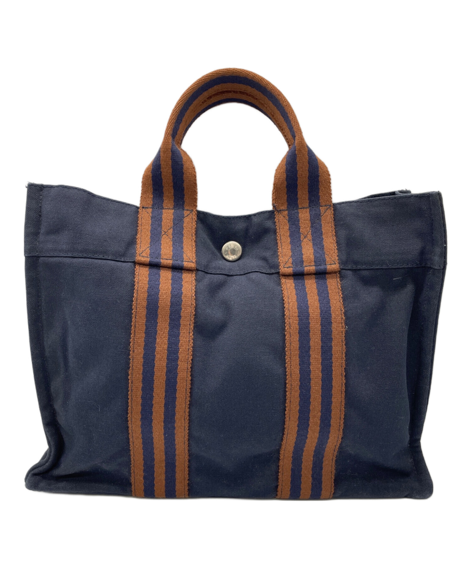 HERMES エルメストートバッグ フールトゥPM ネイビー 中古・古着通販】HERMES (エルメス) フールトゥPM ネイビー｜ブランド