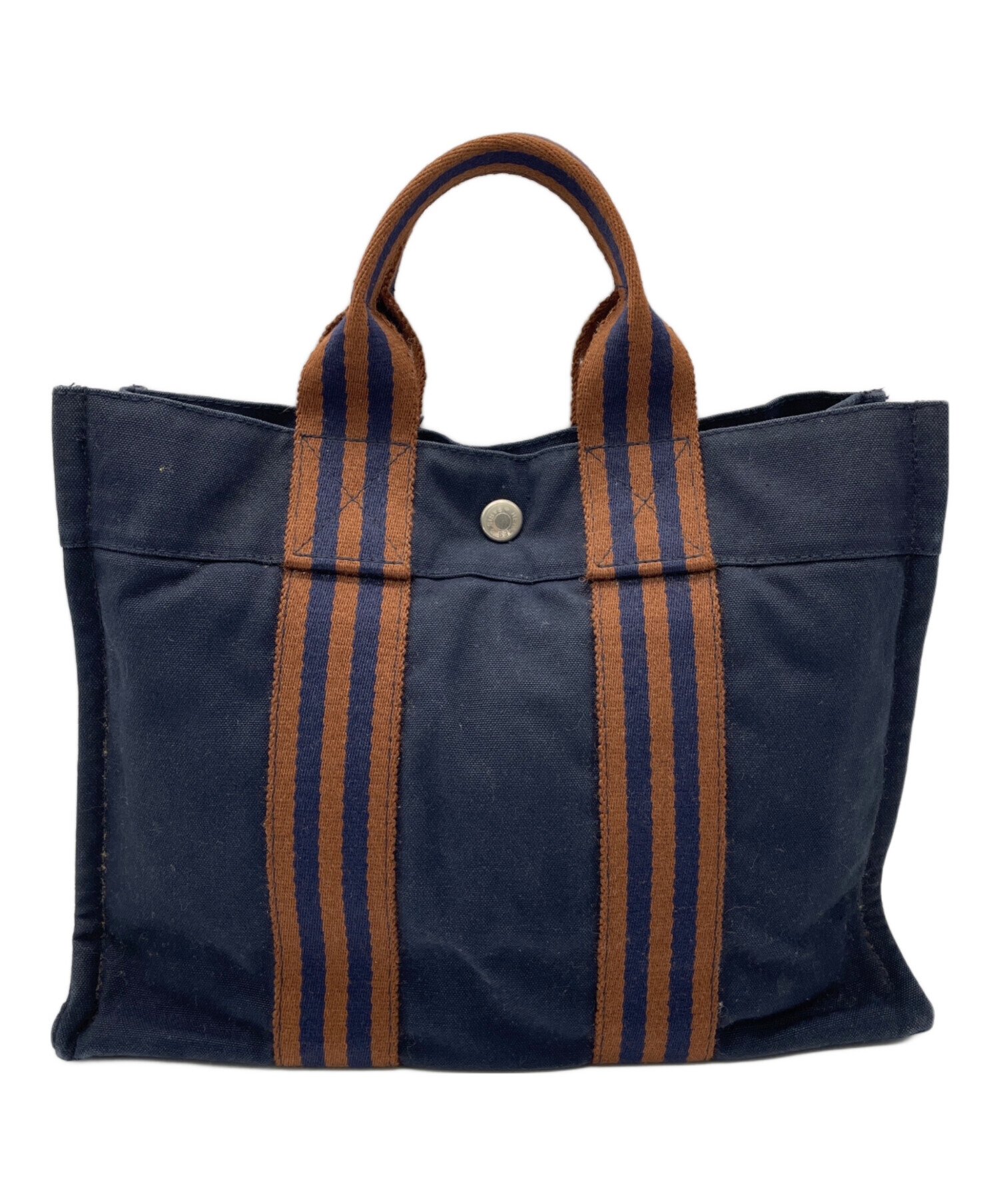 エルメス HERMES フールトゥ PM トートバッグ ネイビー 中古・古着通販】HERMES (エルメス) フールトゥPM ネイビー｜ブランド
