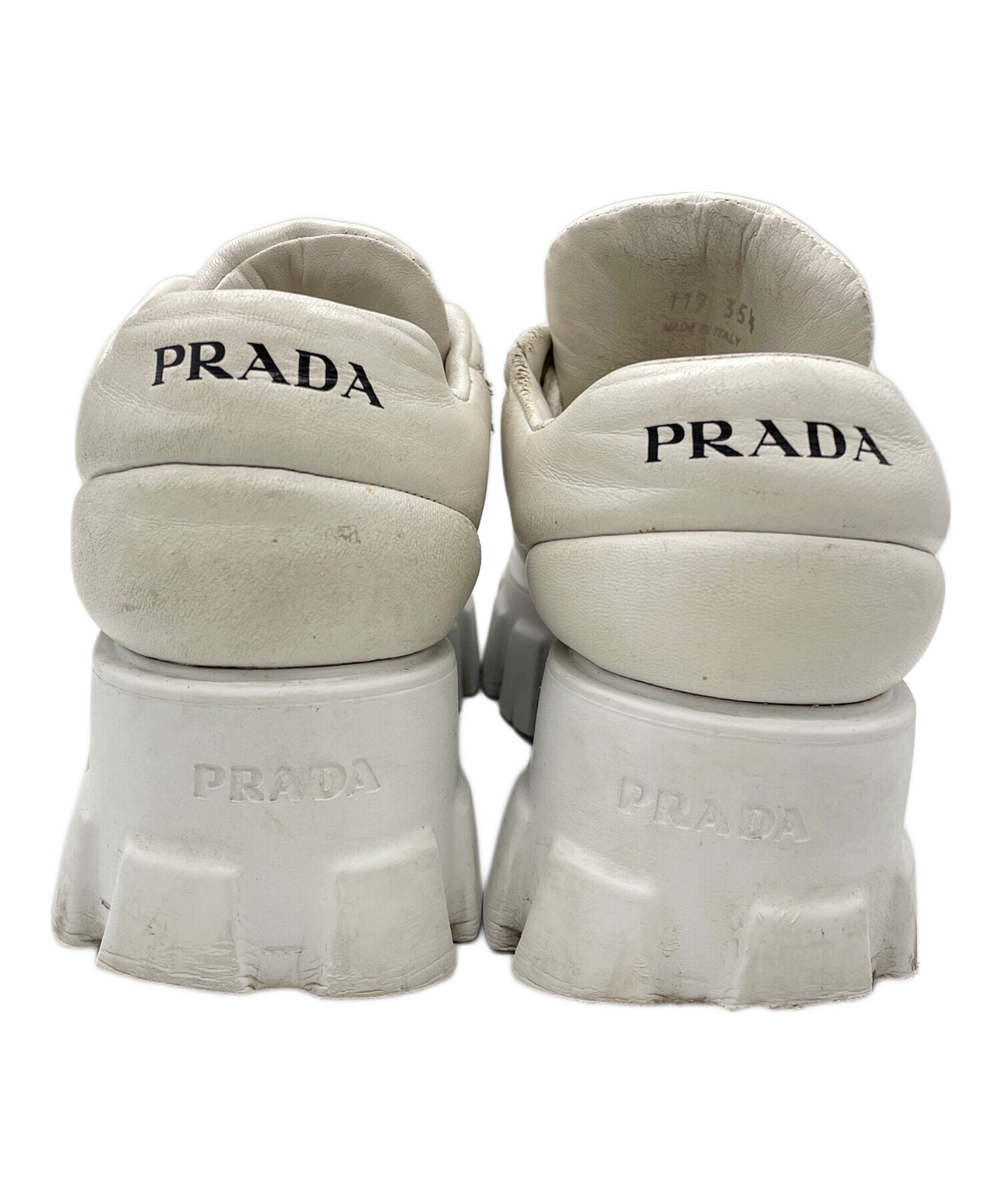 中古・古着通販】PRADA (プラダ) パデットナッパレザースニーカー