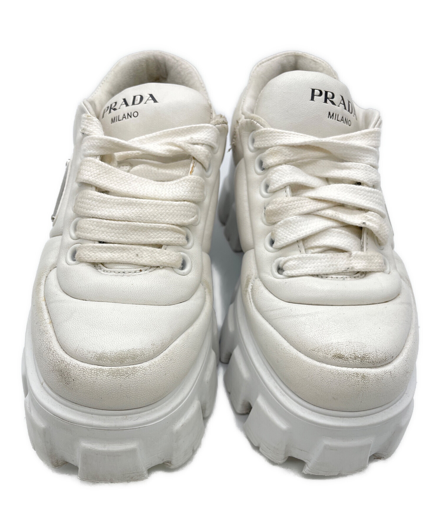 中古・古着通販】PRADA (プラダ) パデットナッパレザースニーカー