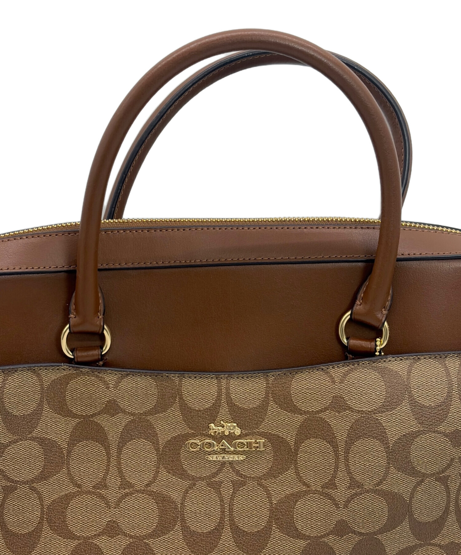 COACH コーチ ブリーフケース 2way EOS-5310 ブラウン 本革 中古・古着