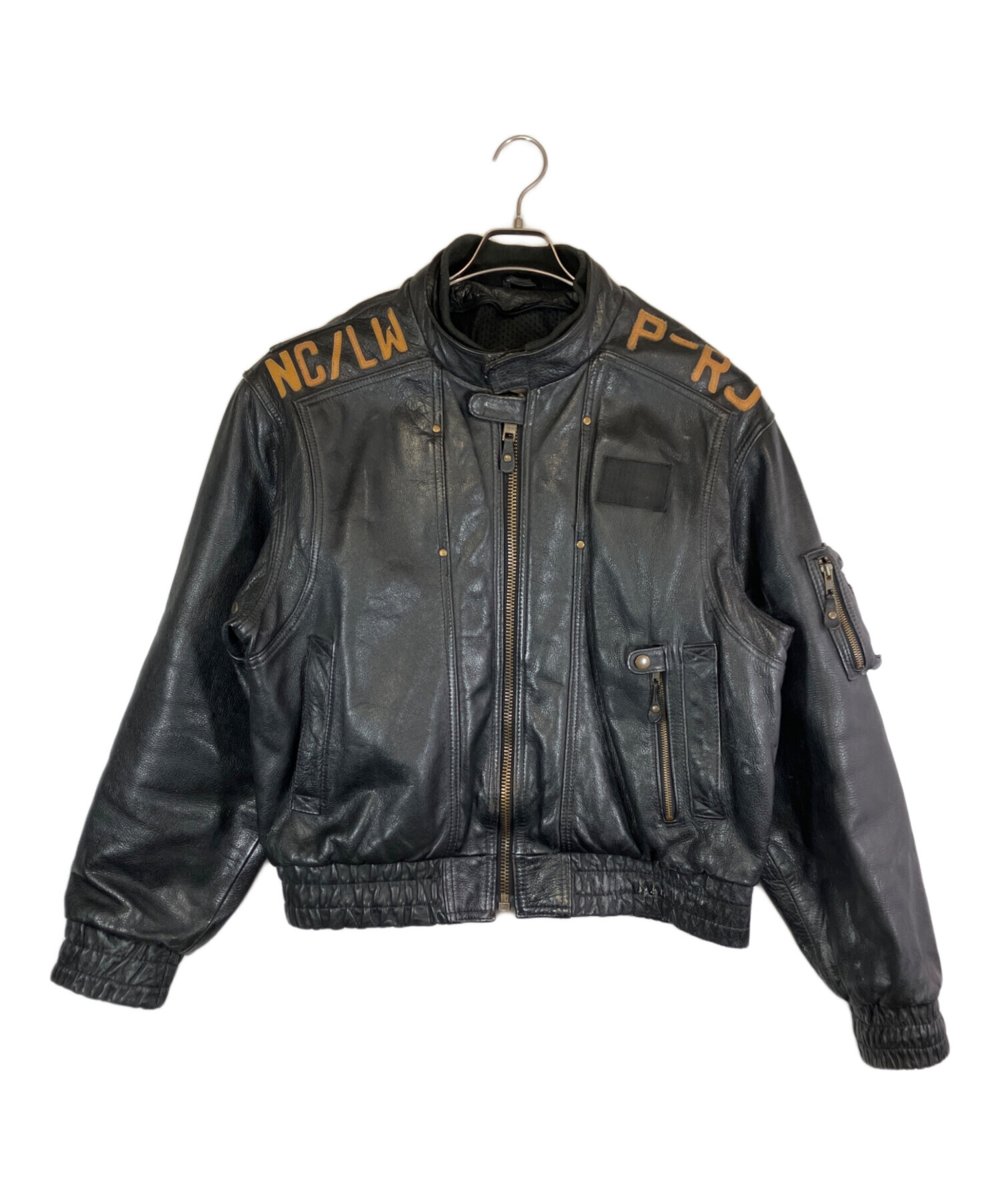 中古・古着通販】KADOYA (カドヤ) レザージャケット ブラック サイズ