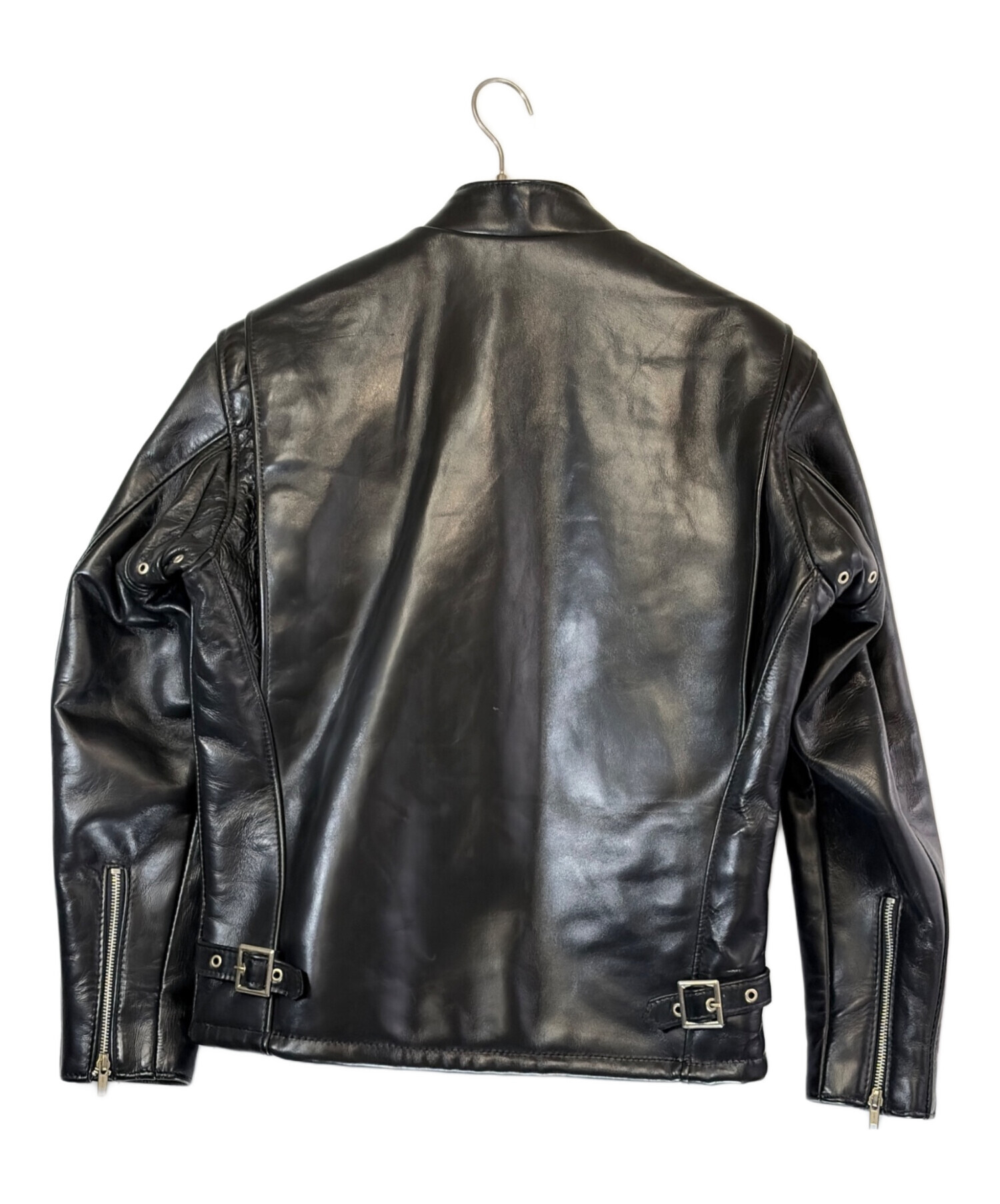 38 Schott レザージャケット ブラック 38 古着 中古・古着通販】Schott (ショット) シングルライダースジャケット