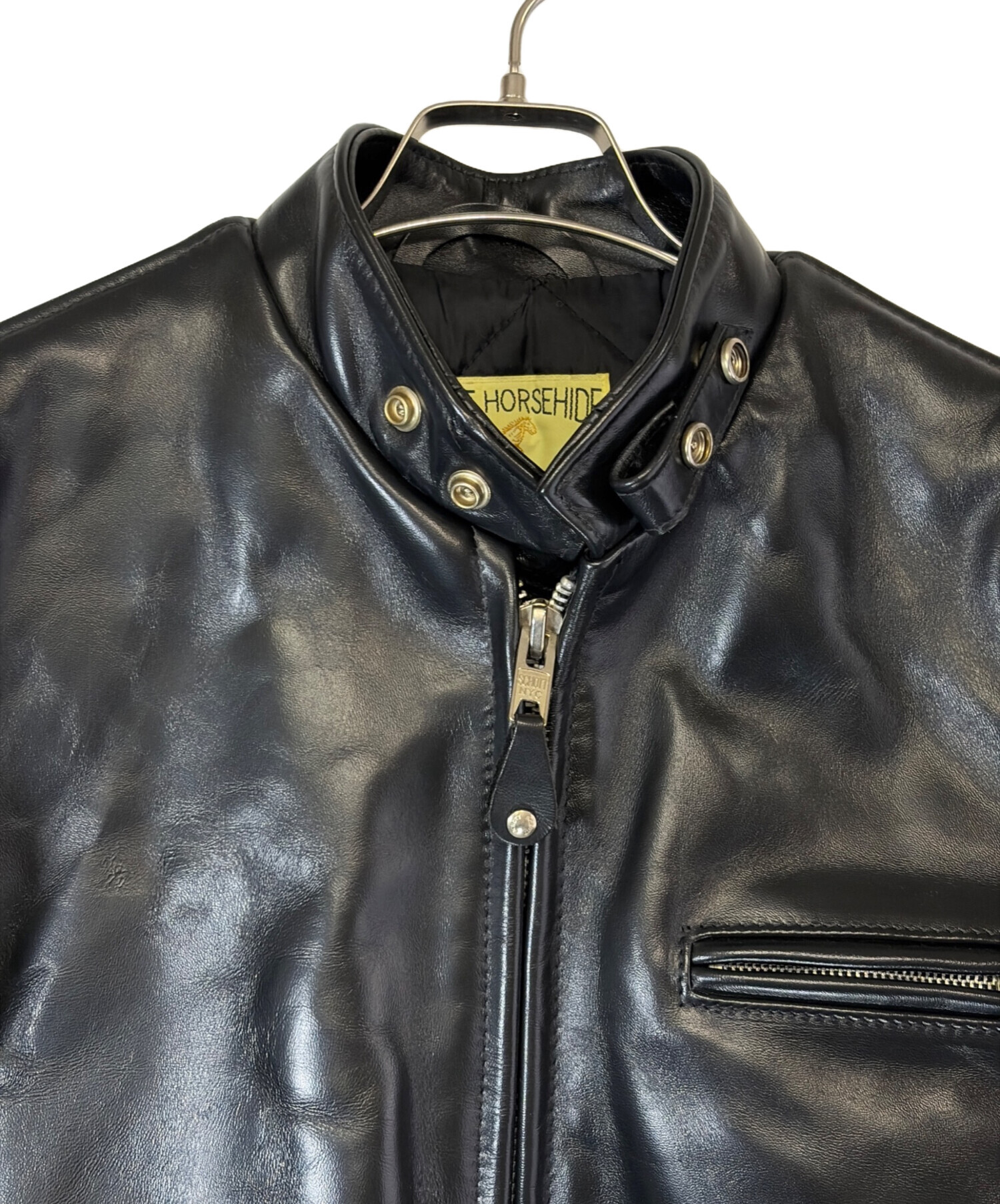 SCHOTT サイズ38 シングル ライダースジャケット 中古・古着通販】Schott (ショット) シングルライダースジャケット