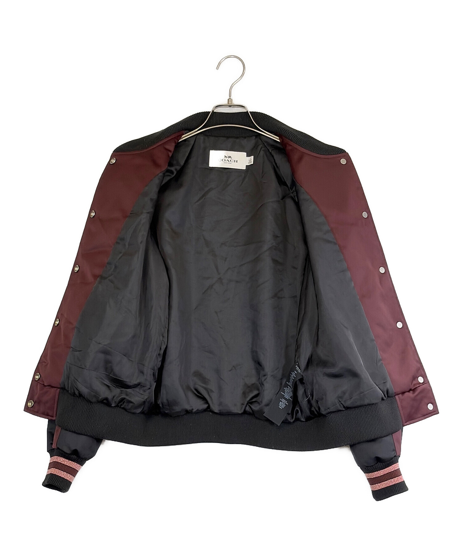 中古・古着通販】COACH (コーチ) スタジャン ボルドー サイズ:SIZE S