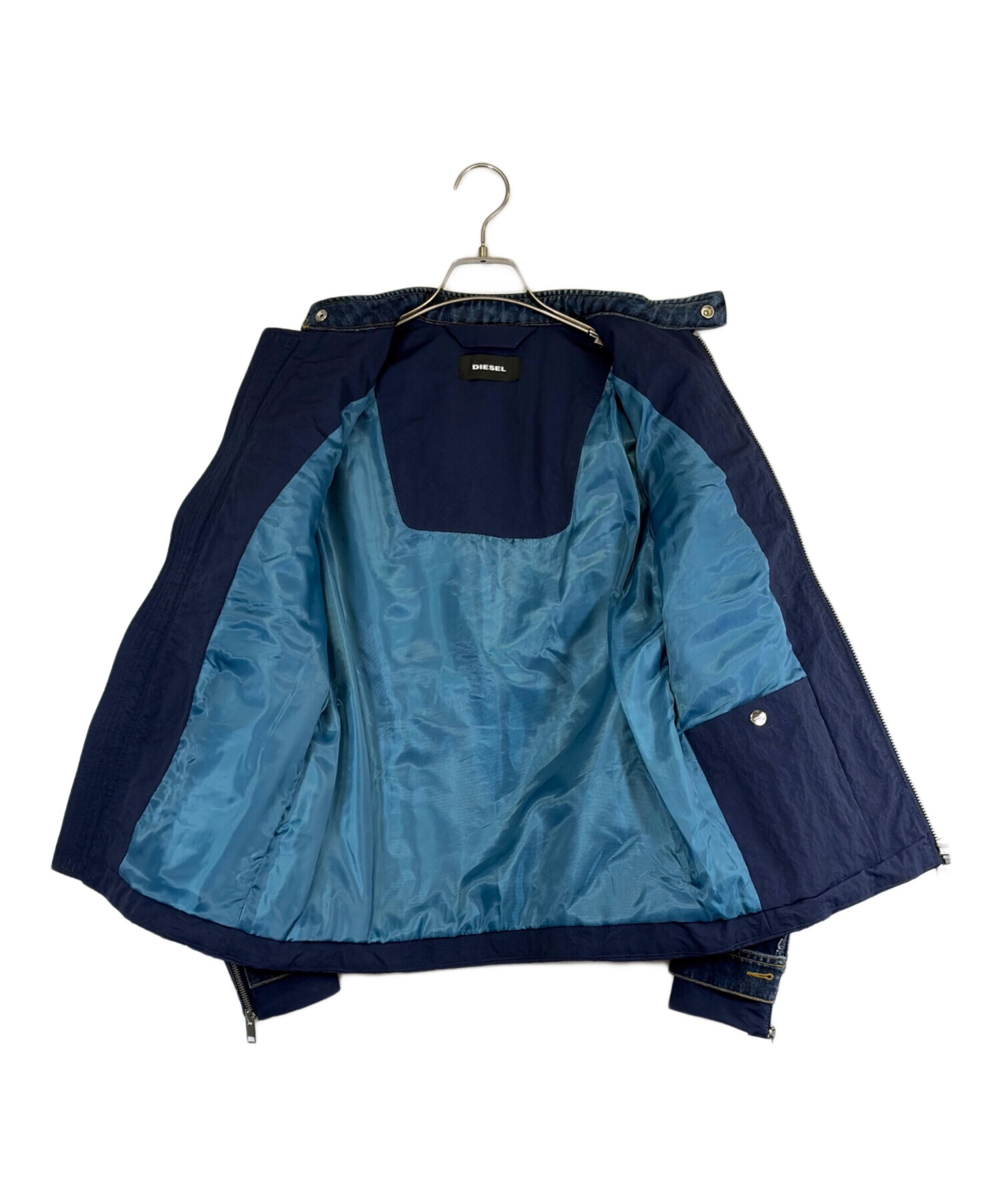 中古・古着通販】DIESEL (ディーゼル) デニム切替 シングルライダース