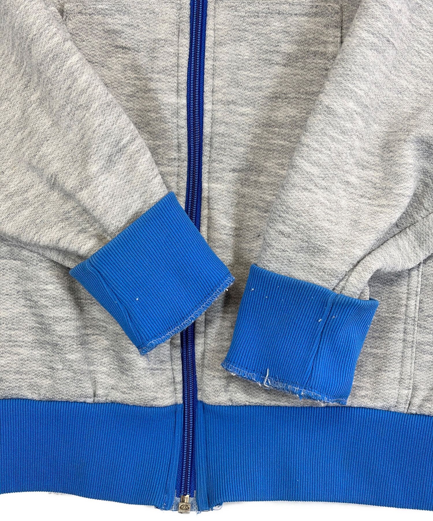 ！美品！Nike フルジップパーカー 青/グレー 中古・古着通販】NIKE (ナイキ) ジップパーカー グレー サイズ:SIZE M