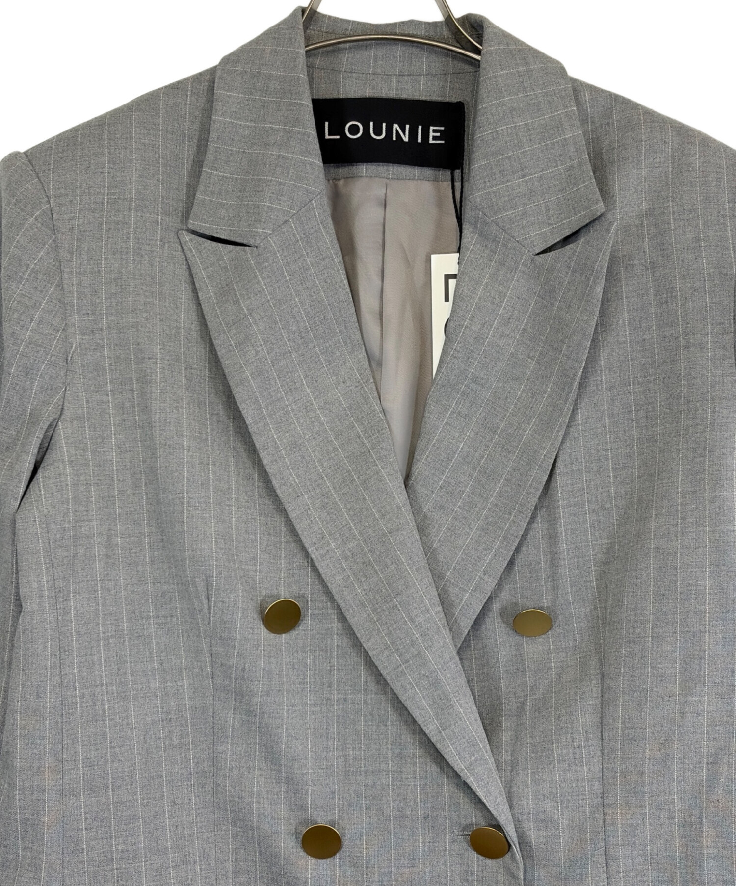 新品未使用　LOUNIE ジャケット 中古・古着通販】LOUNIE (ルーニー) ダブルジャケット グレー サイズ