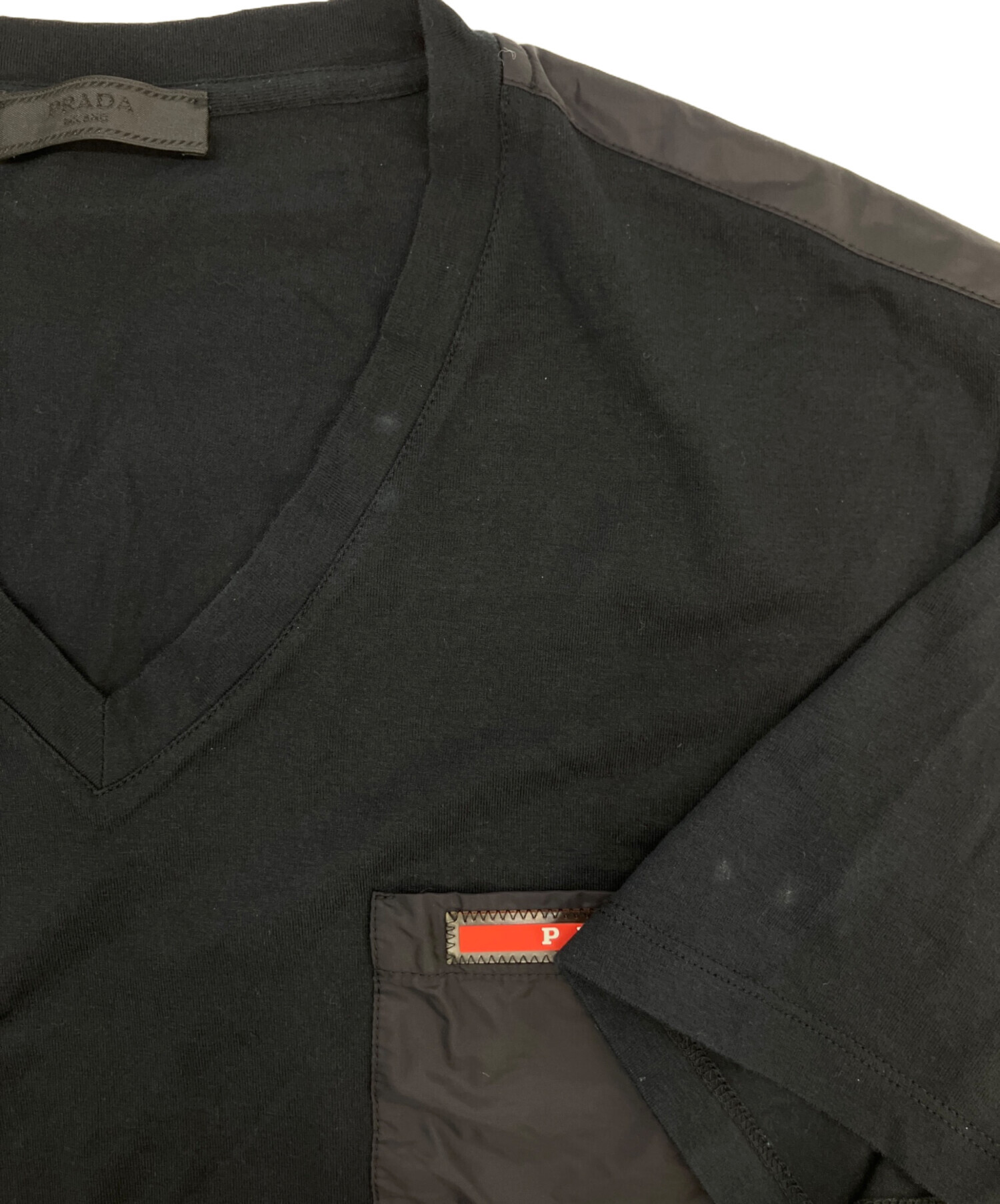 中古・古着通販】PRADA (プラダ) 半袖Tシャツ ブラック サイズ:L