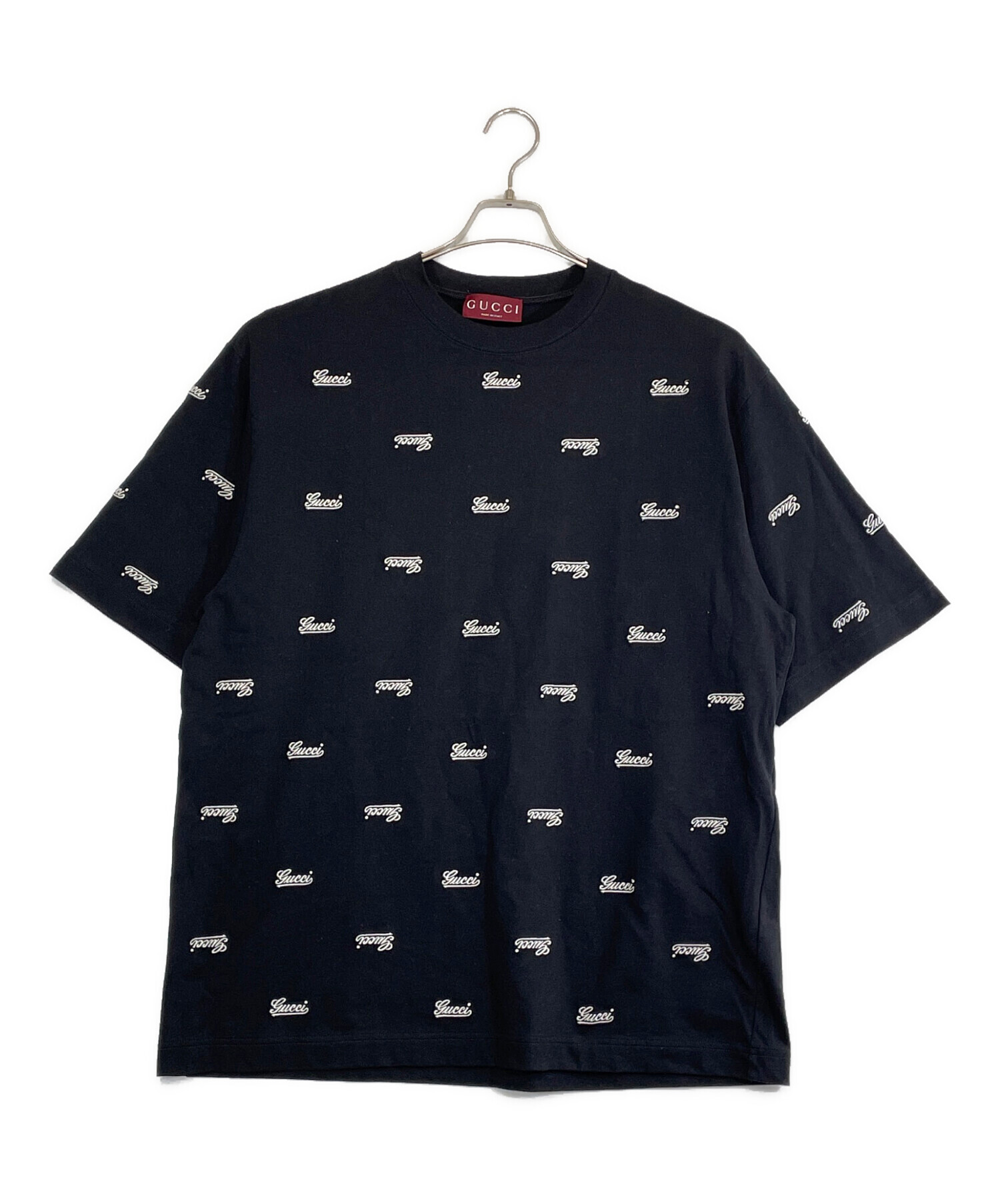 中古・古着通販】GUCCI (グッチ) スクリプトロゴTシャツ ブラック