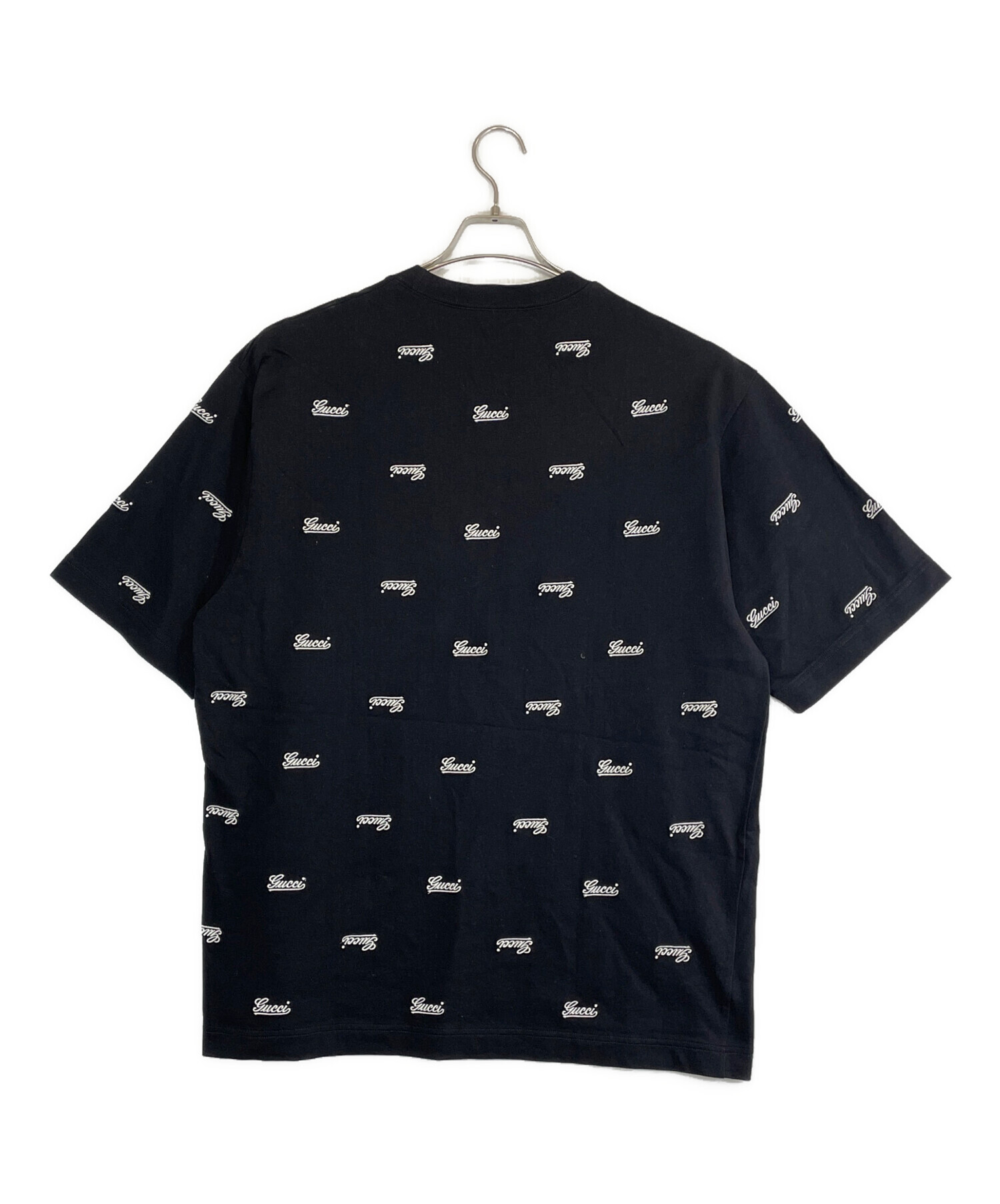 中古・古着通販】GUCCI (グッチ) スクリプトロゴTシャツ ブラック