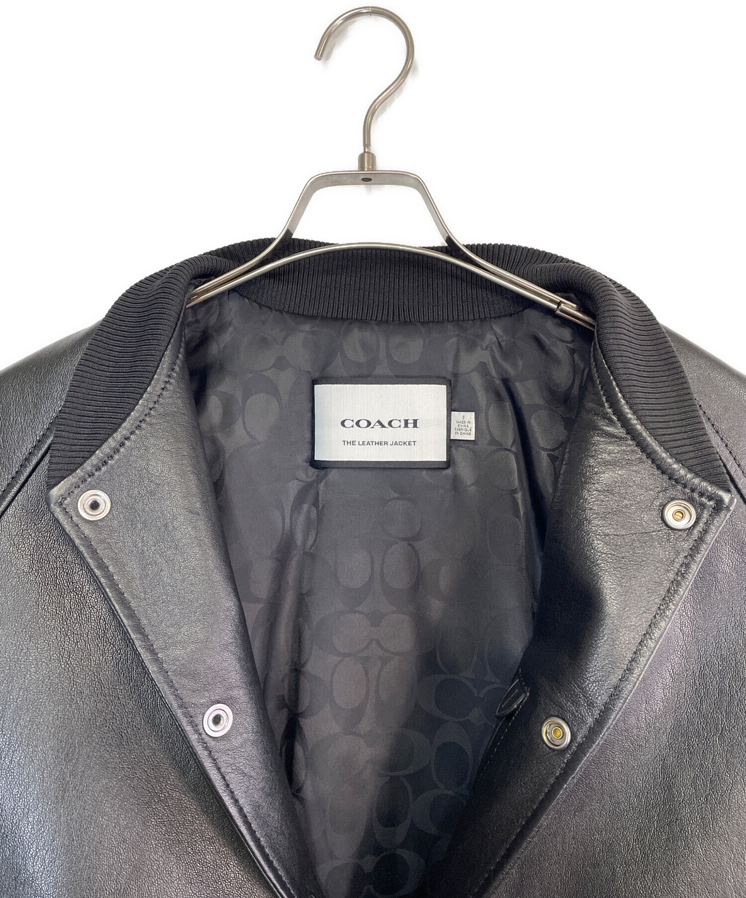 中古・古着通販】COACH (コーチ) ラムレザージャケット ブラック