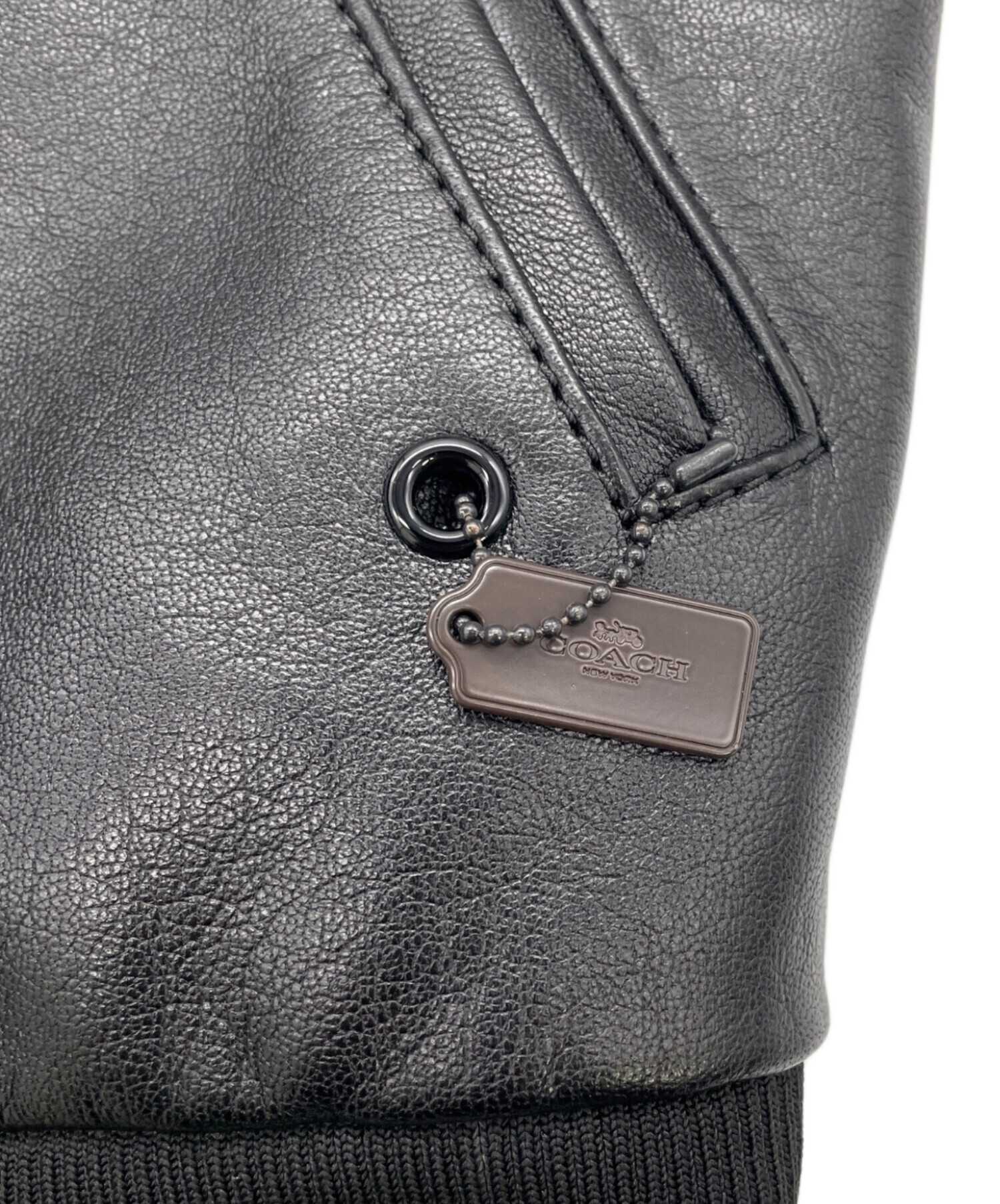 中古・古着通販】COACH (コーチ) ラムレザージャケット ブラック