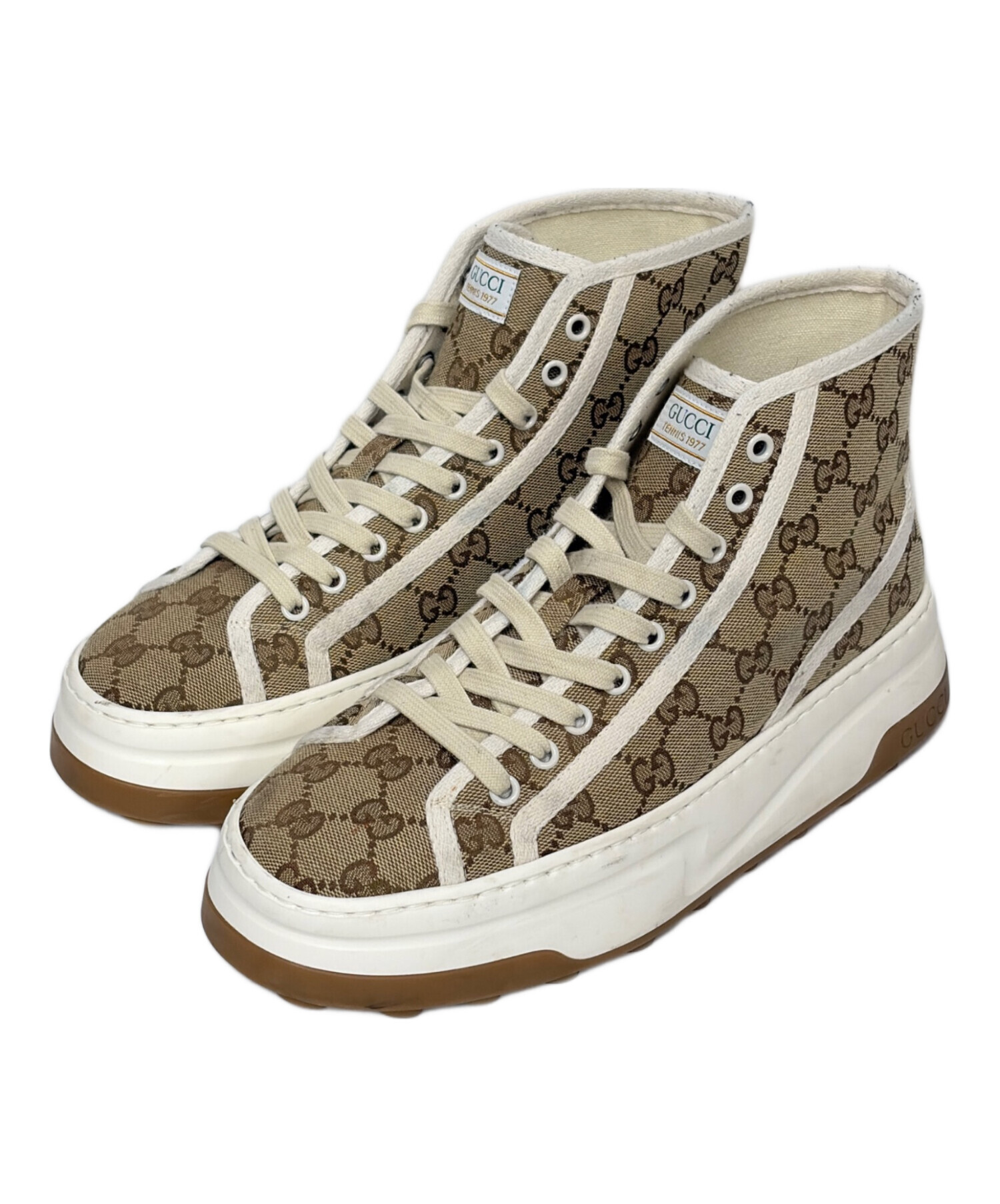 中古・古着通販】GUCCI (グッチ) GGキャンバススニーカー ブラウン