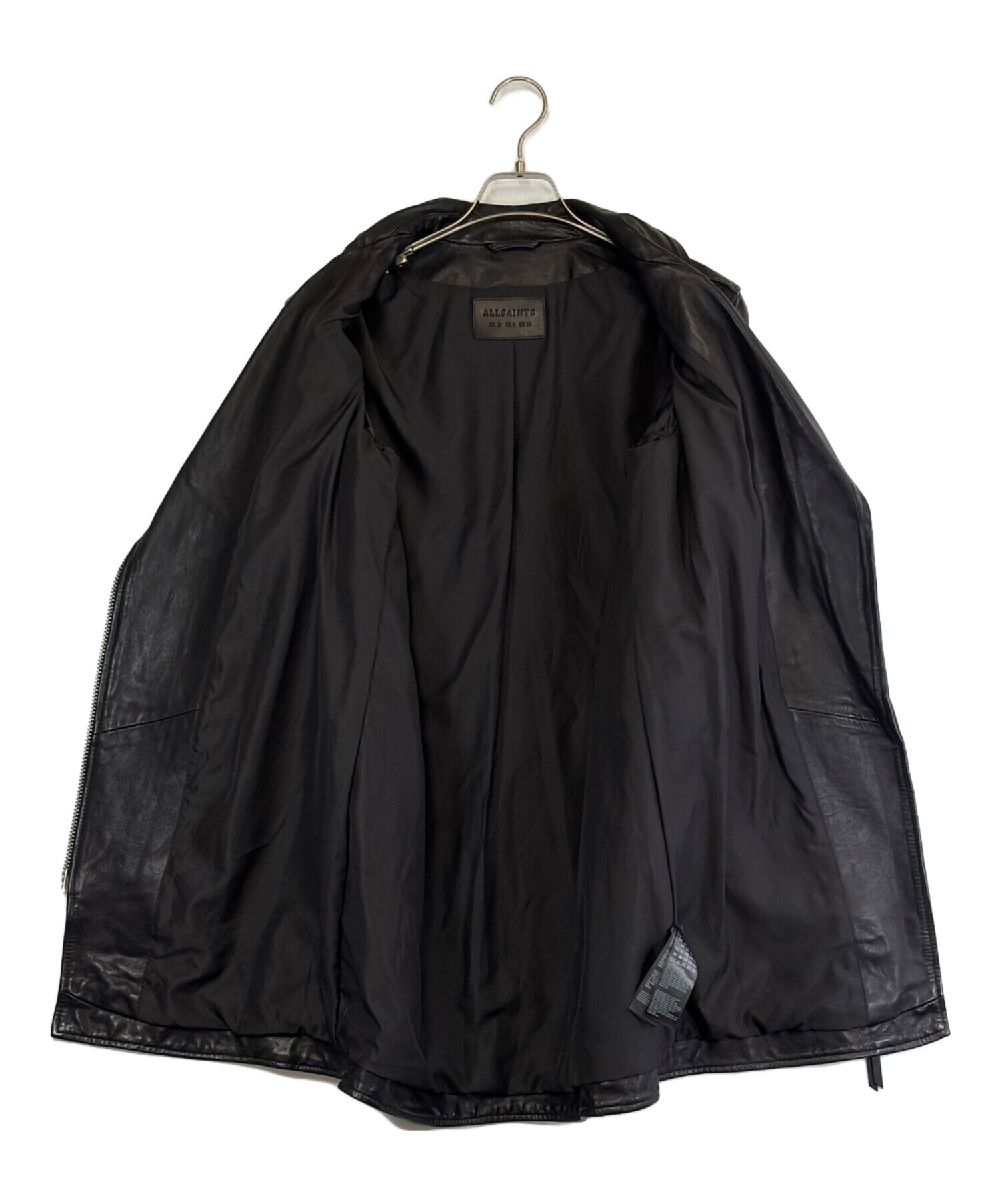 ALL SAINTS レザーライダースジャケット ブラック 中古・古着通販】ALL SAINTS (オールセインツ) レザーライダース