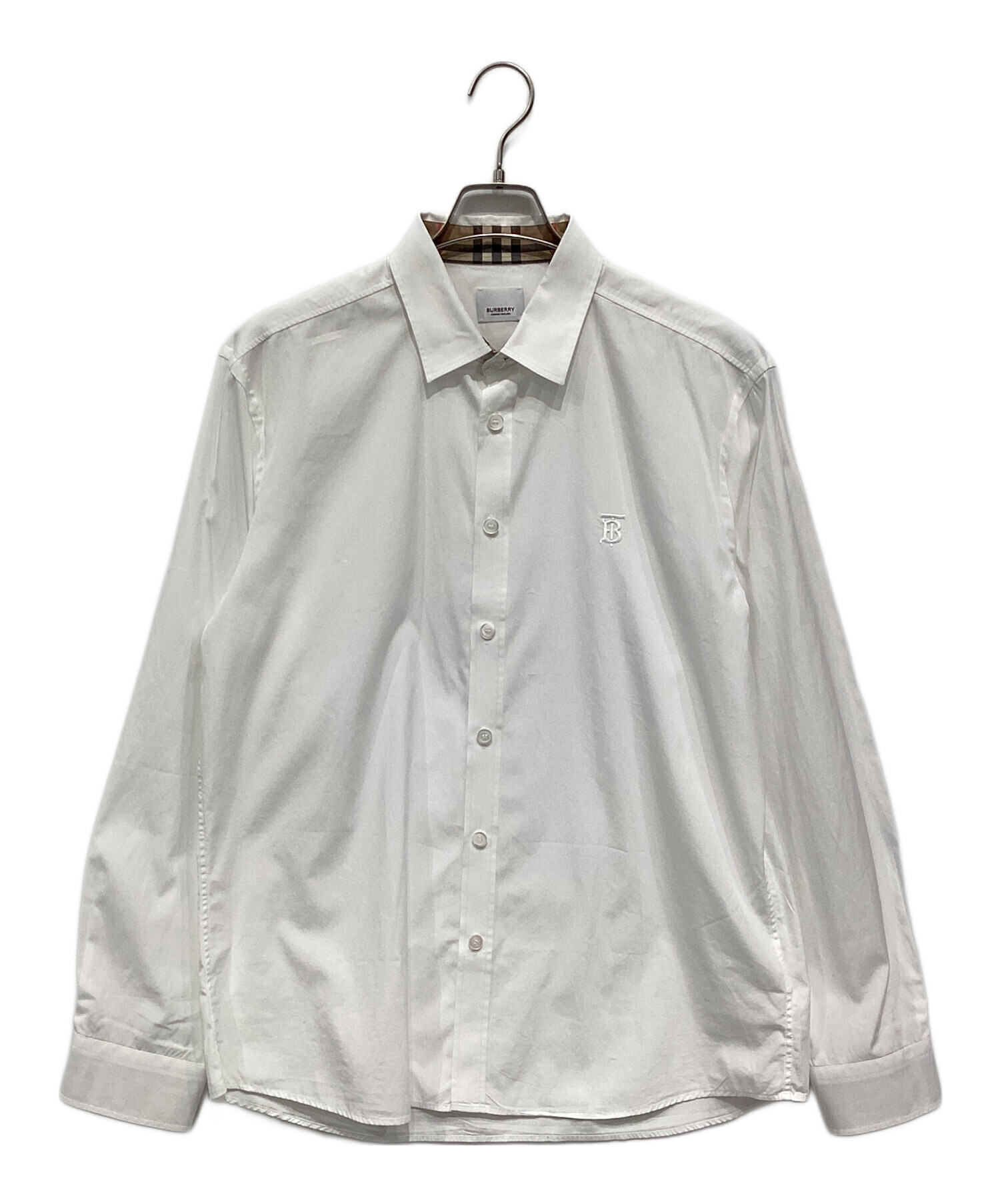 中古・古着通販】BURBERRY (バーバリー) 長袖シャツ ホワイト サイズ 