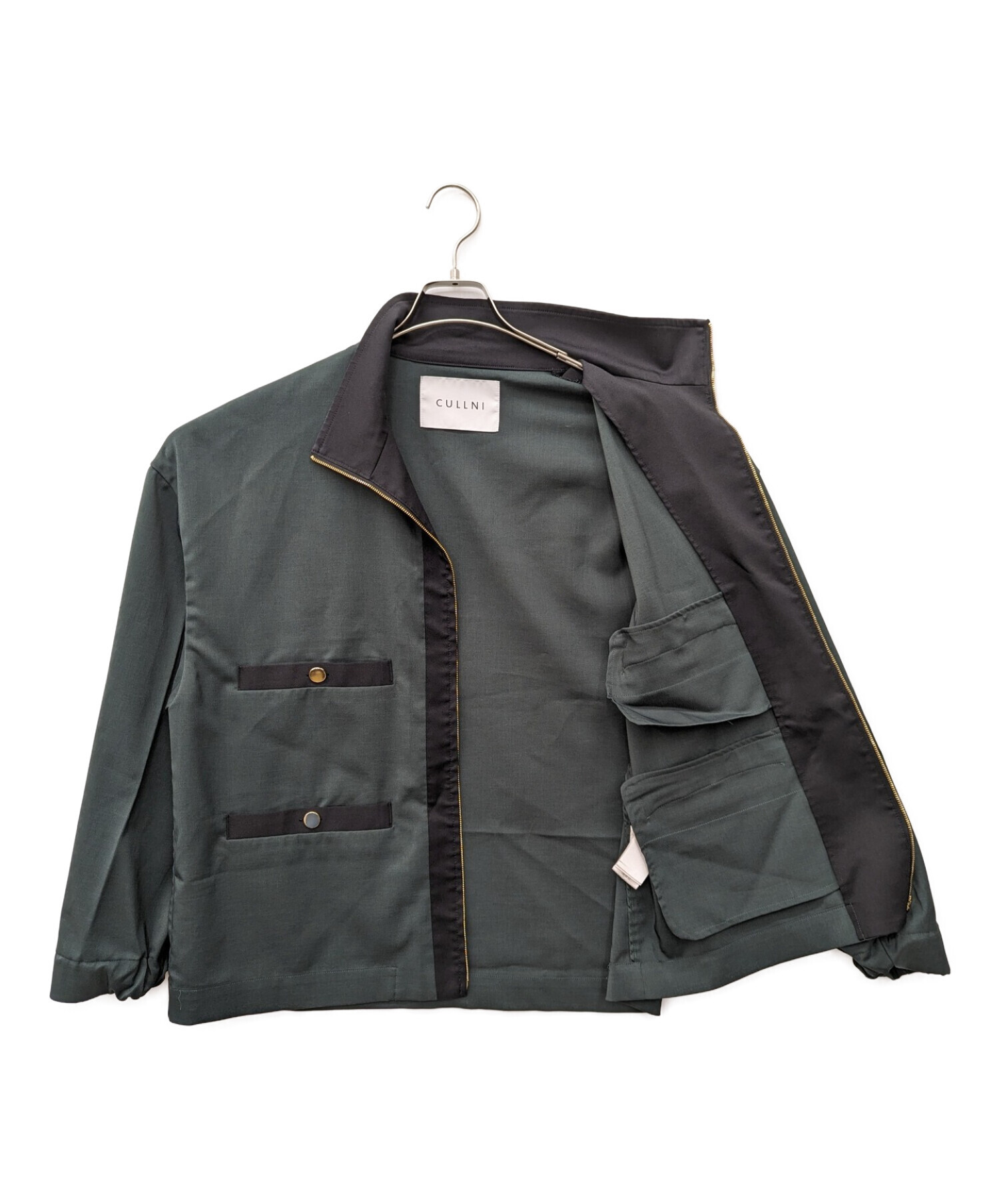 CULLNI ダークグリーン アウタージャケット CULLNI ダークグリーン