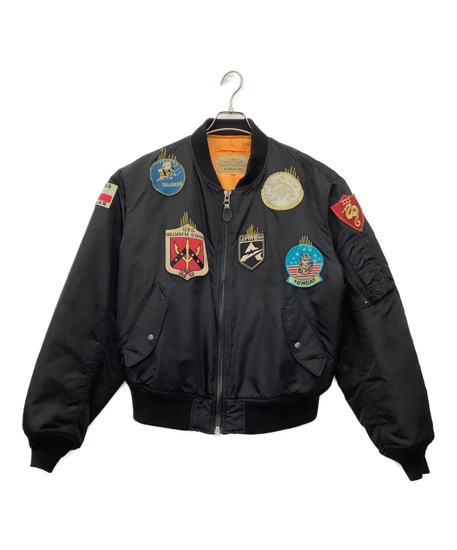 中古・古着通販】AVIREX (アヴィレックス) MA-1ジャケット ブラック