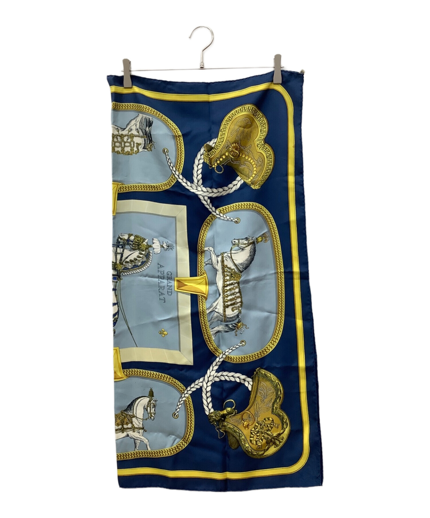 中古・古着通販】HERMES (エルメス) カレ90 GRAND APPARAT ブルー