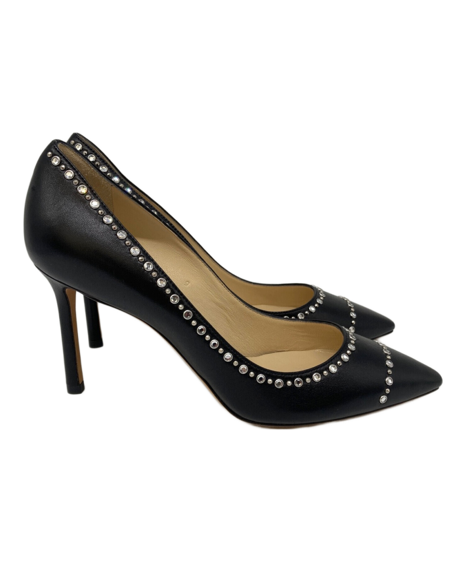 中古・古着通販】JIMMY CHOO (ジミーチュウ) ラインストーンパンプス