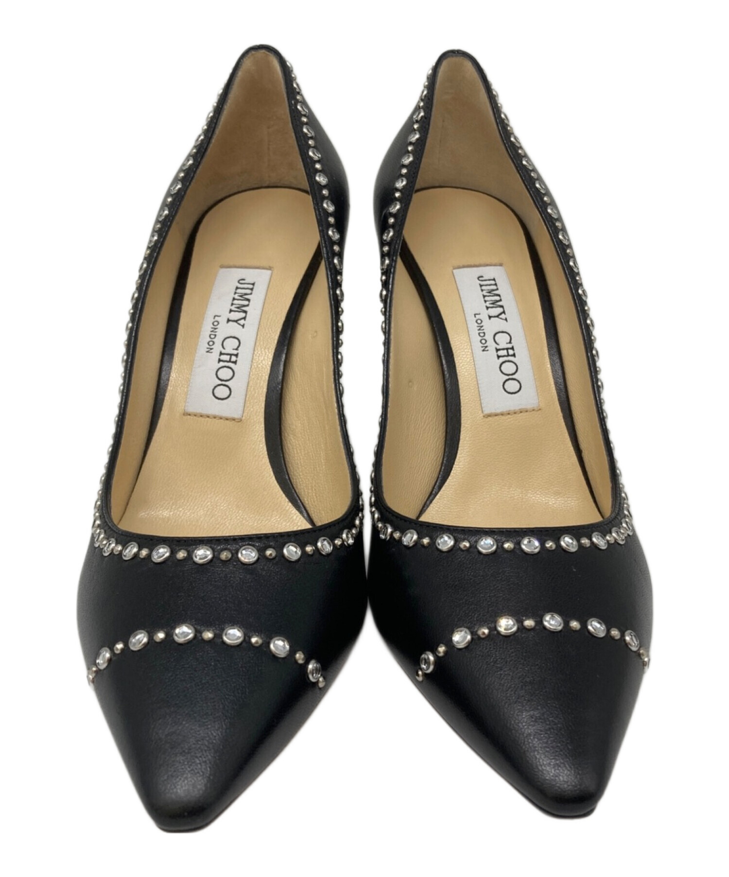 中古・古着通販】JIMMY CHOO (ジミーチュウ) ラインストーンパンプス