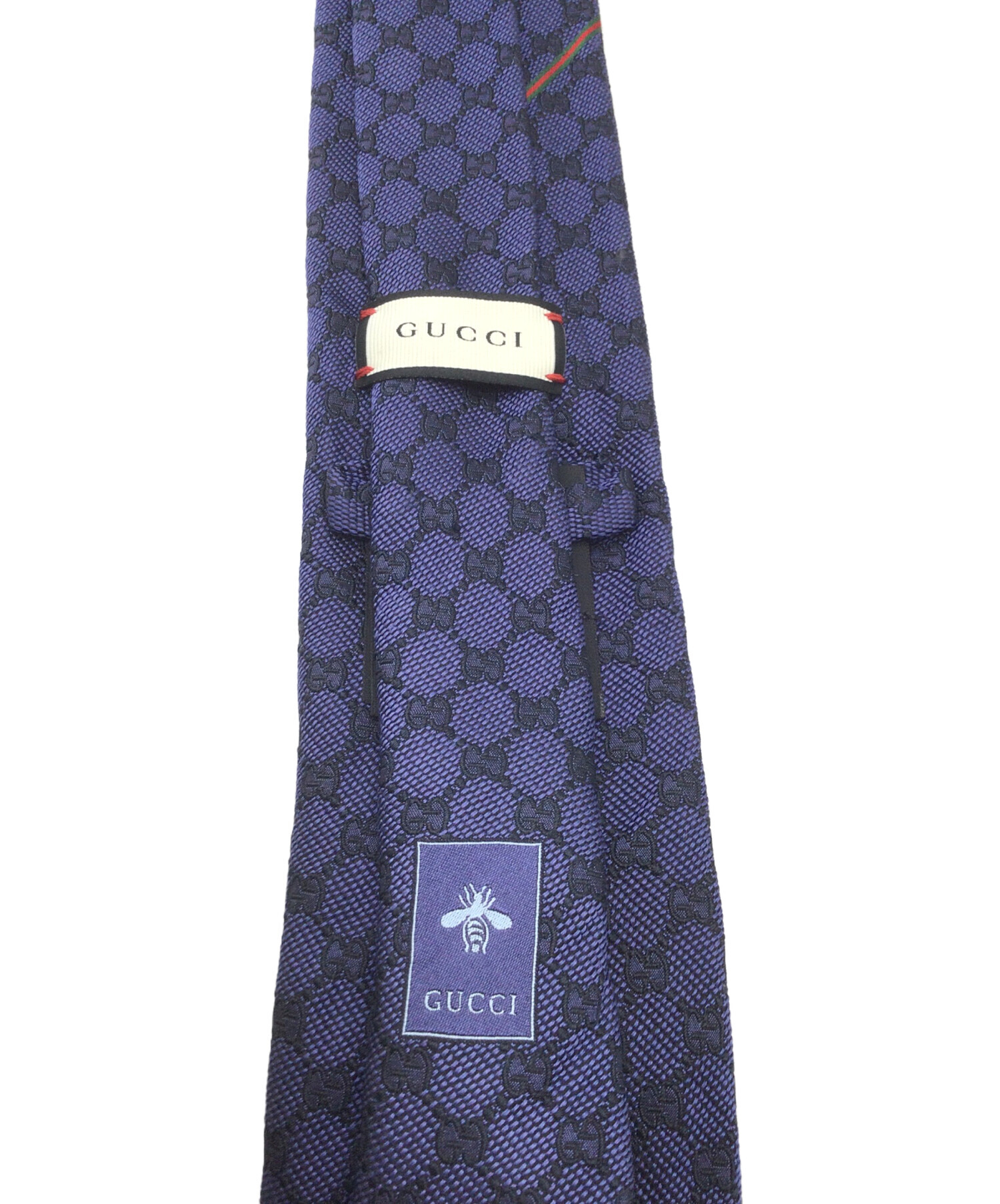 グッチ ネクタイ GG柄 総柄パターン ブルー 中古美品！(26115) 中古・古着通販】GUCCI (グッチ) GGパターンネクタイ ネイビー
