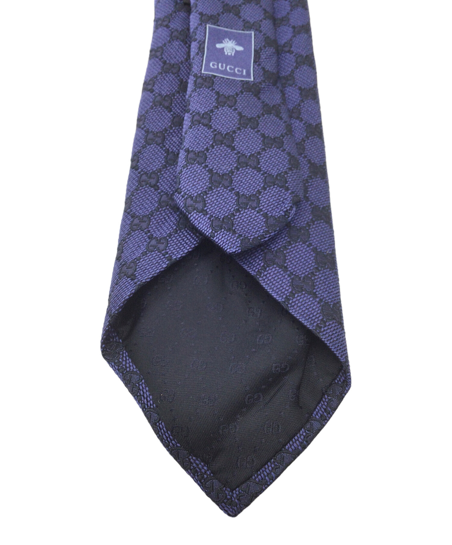 中古・古着通販】GUCCI (グッチ) GGパターンネクタイ ネイビー