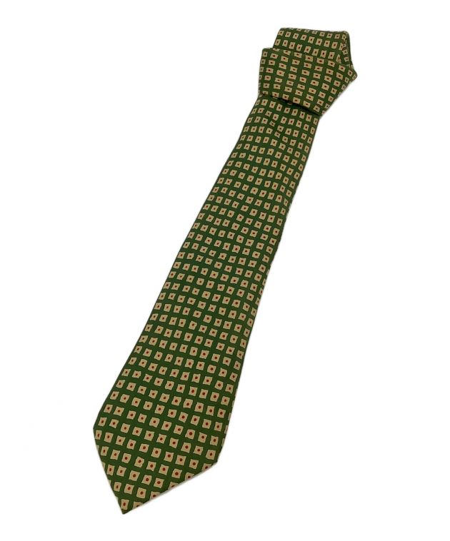 HERMES 緑色 パターン ネクタイ 中古・古着通販】HERMES (エルメス) ネクタイ HERMES（エルメス