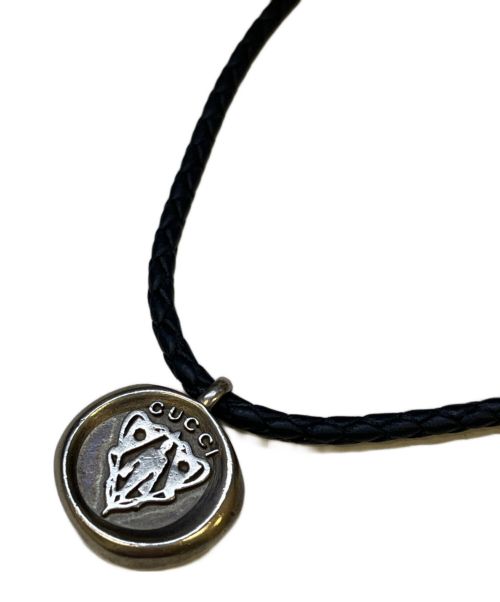 GUCCI ブラックサテン ネックレス 中古・古着通販】GUCCI (グッチ) クレスト ネックレス ブラック