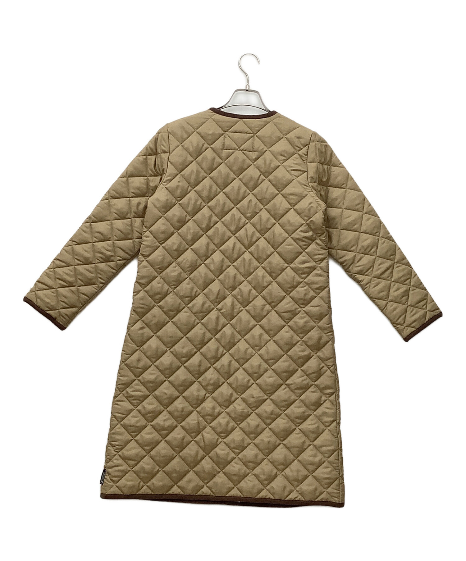 【中古】トラディショナルウェザーウェア アークリー キルティングコート ロング丈 中綿 ナイロン 36 ベージュ 中古・古着通販】Traditional Weatherwear (トラディショナルウェザー