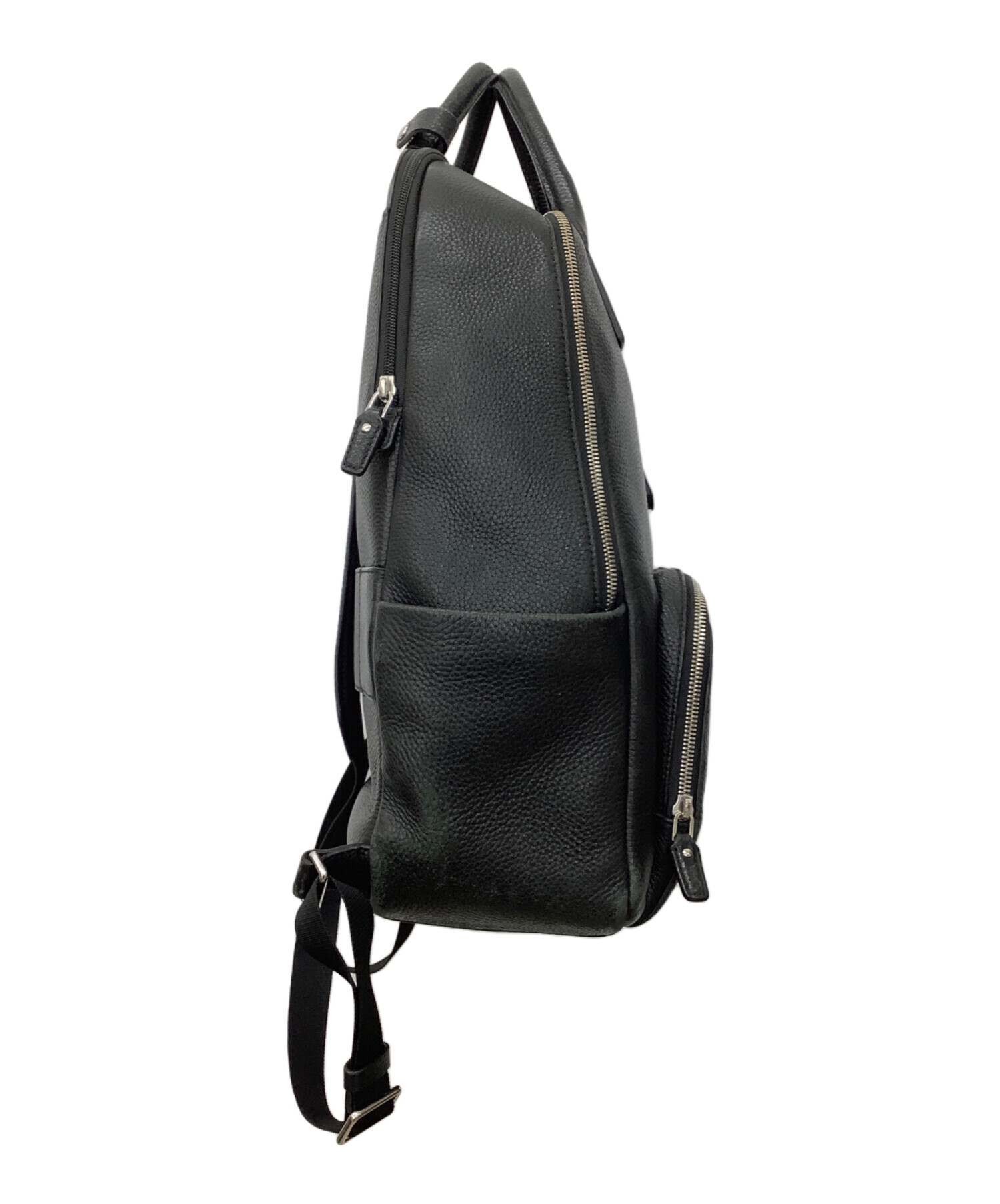 中古・古着通販】TUMI (トゥミ) レザーリュック ブラック