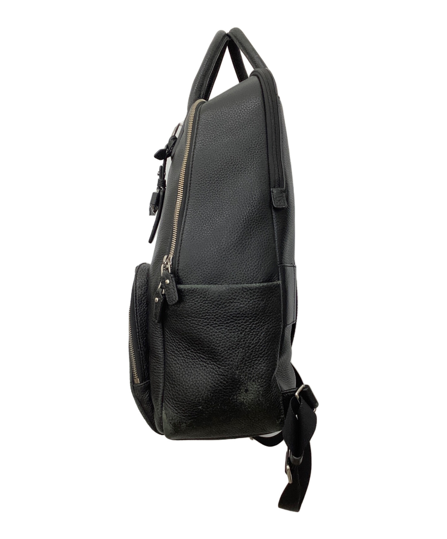 中古・古着通販】TUMI (トゥミ) レザーリュック ブラック|ブランド 中古・古着通販】TUMI (トゥミ) レザーリュック ブラック|ブランド