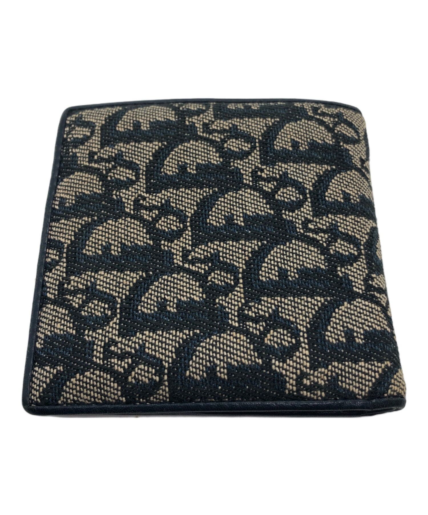 Dior ネイビー 二つ折り財布 Dior ディオール 二つ折り財布 レザー