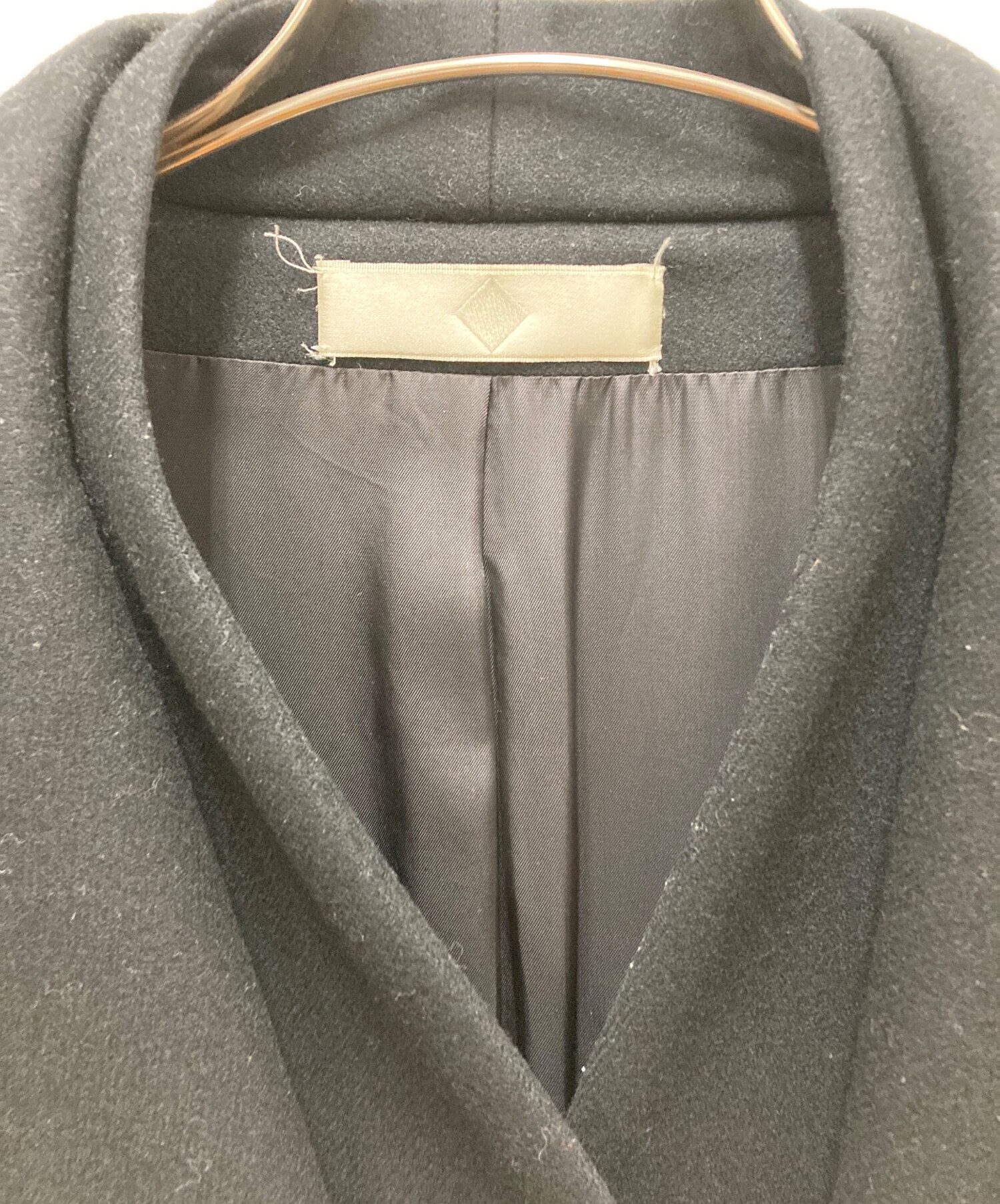 中古・古着通販】ETHOSENS (エトセンス) ウールコート ブラック サイズ