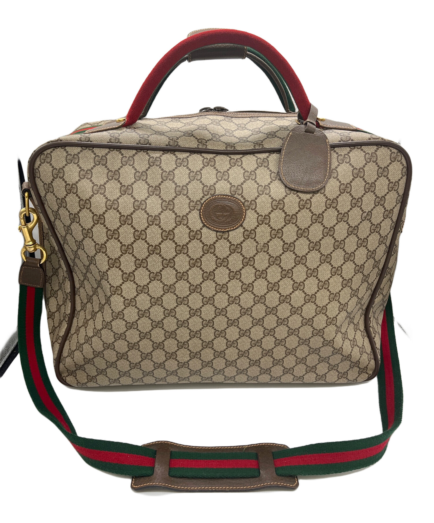 (美品)GUCCI ボストンバッグ2way 中古・古着通販】GUCCI (グッチ) 2WAYボストンバッグ グレー｜ブランド