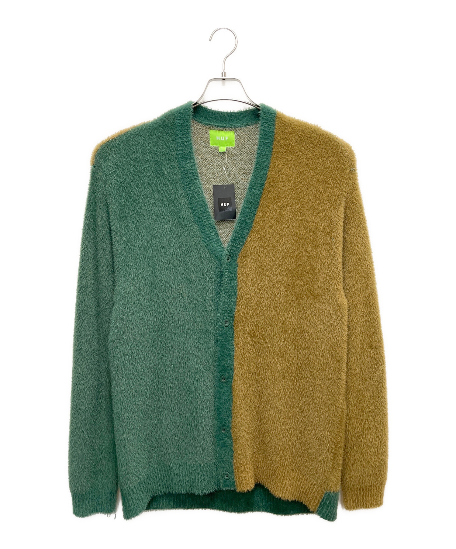 中古・古着通販】HUF (ハフ) FEELS GOOD CARDIGAN グリーン サイズ 