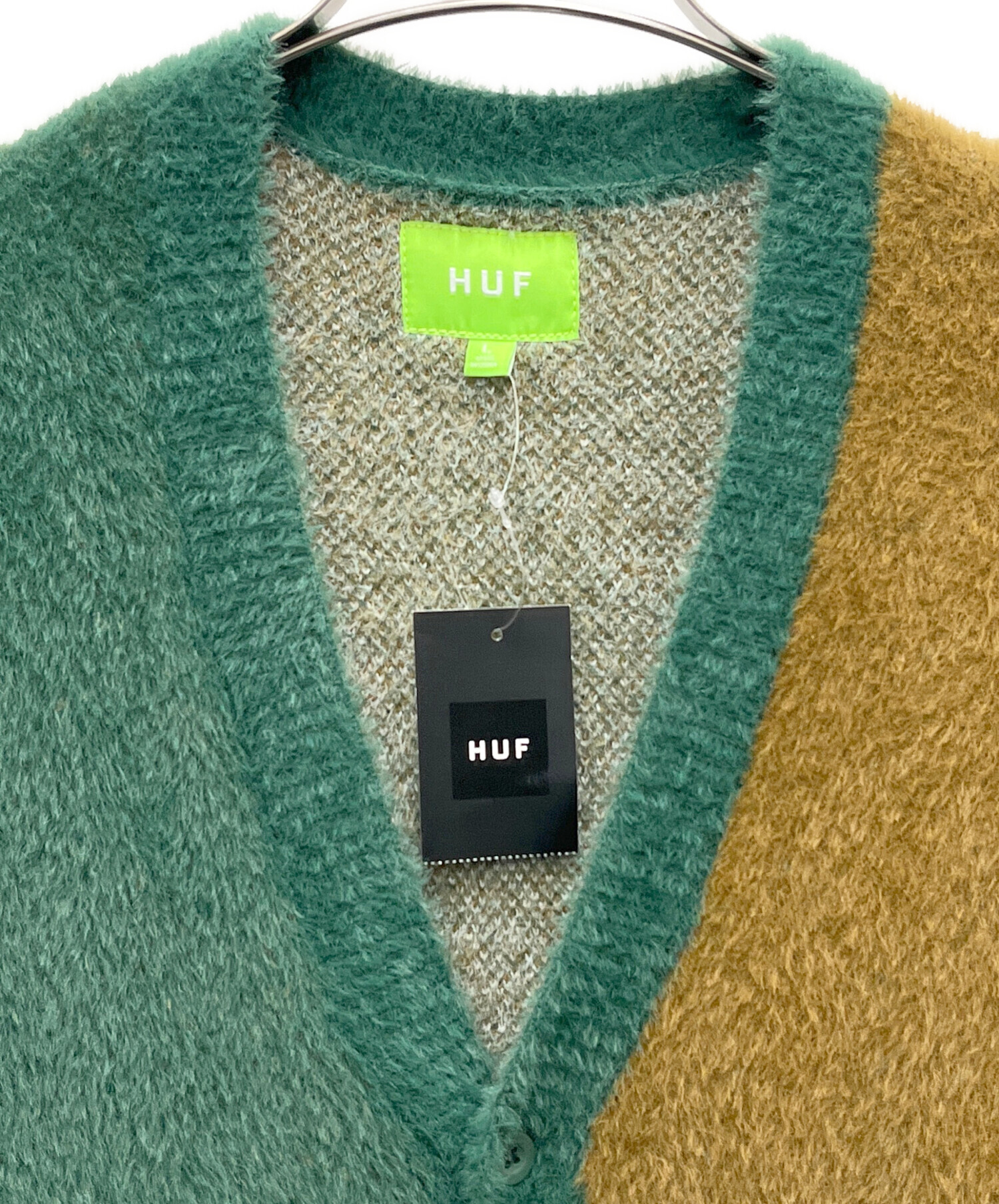 中古・古着通販】HUF (ハフ) FEELS GOOD CARDIGAN グリーン サイズ 