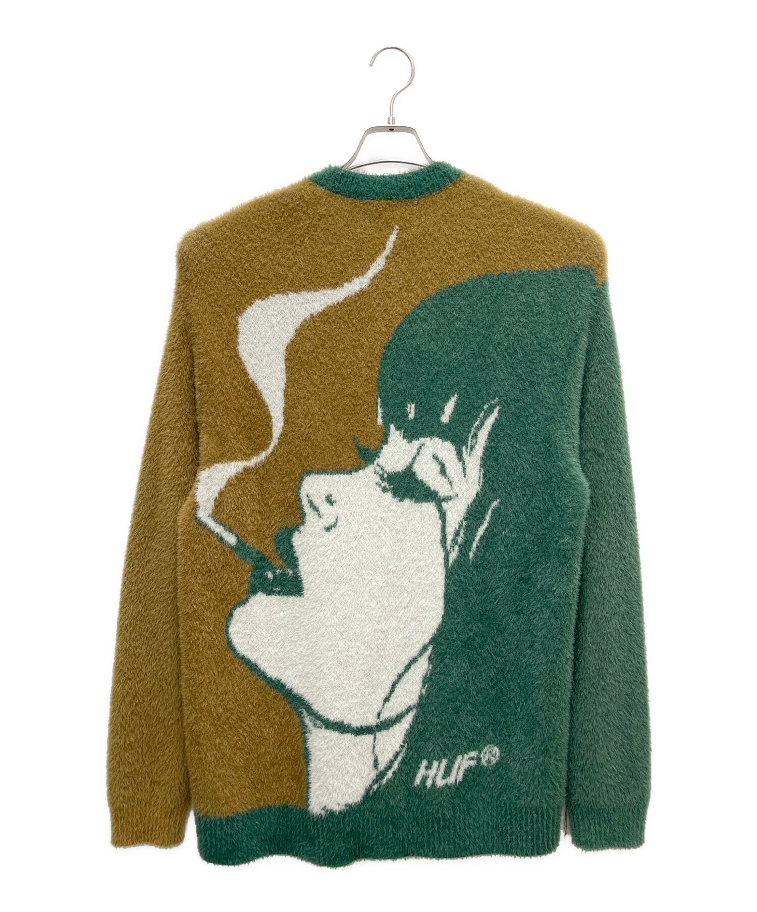 中古・古着通販】HUF (ハフ) FEELS GOOD CARDIGAN グリーン サイズ 