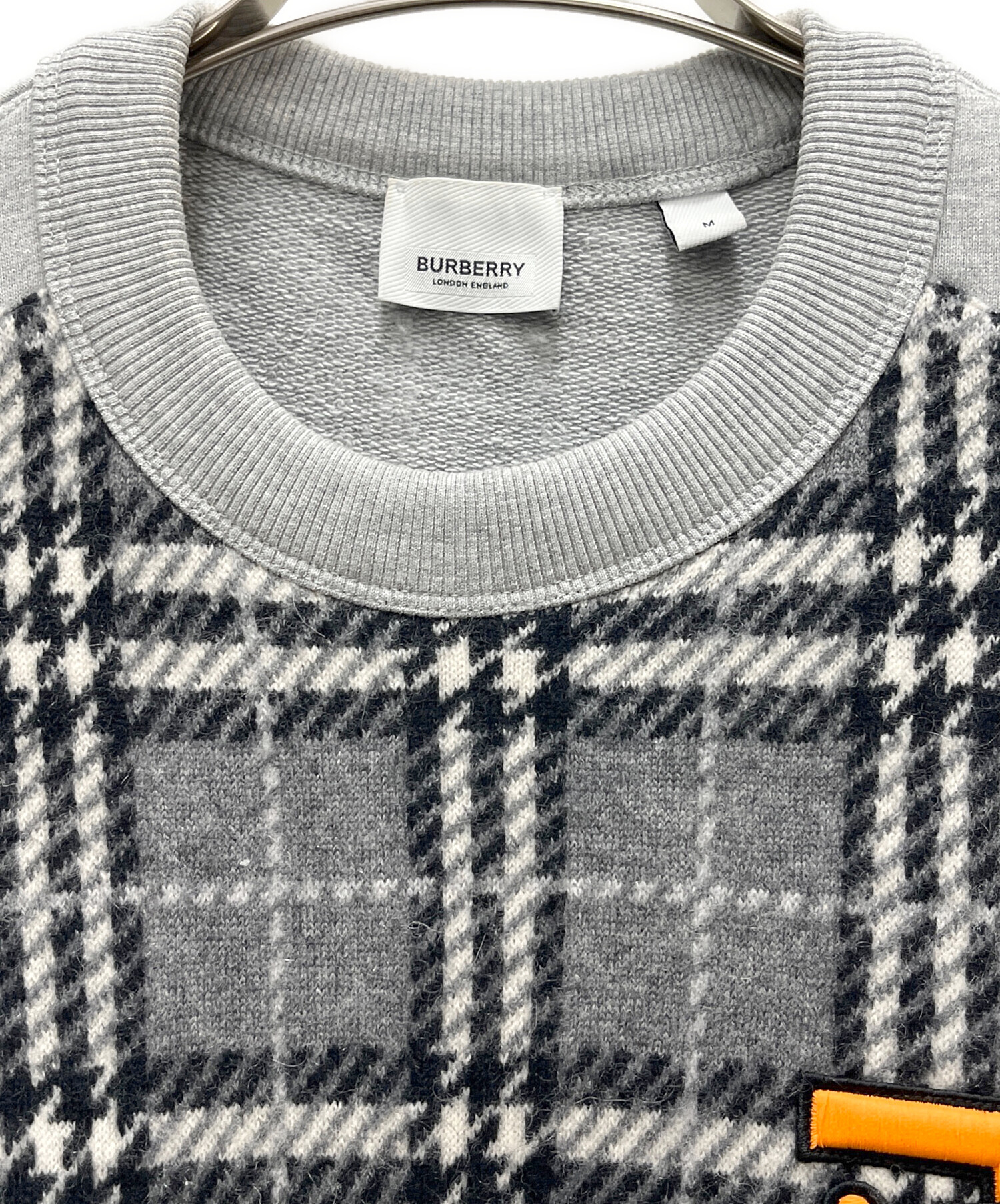 中古・古着通販】BURBERRY (バーバリー) ニット切替ノバチェックTB