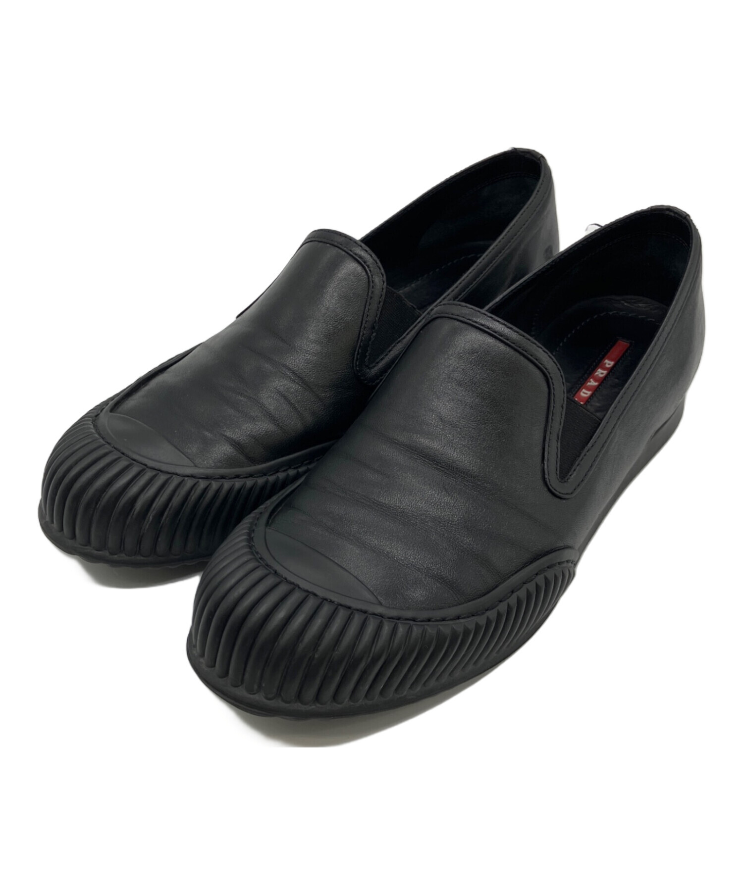 中古・古着通販】PRADA (プラダ) レザーシューズ ブラック 中古・古着通販】PRADA (プラダ) レザーシューズ ブラック