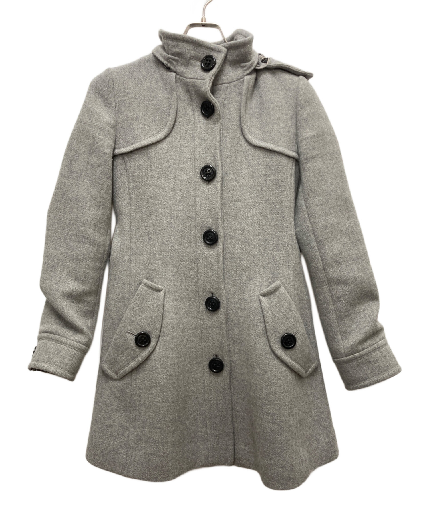 BURBERRY バーバリーブルーレーベル ウール アンゴラ Aライン コート