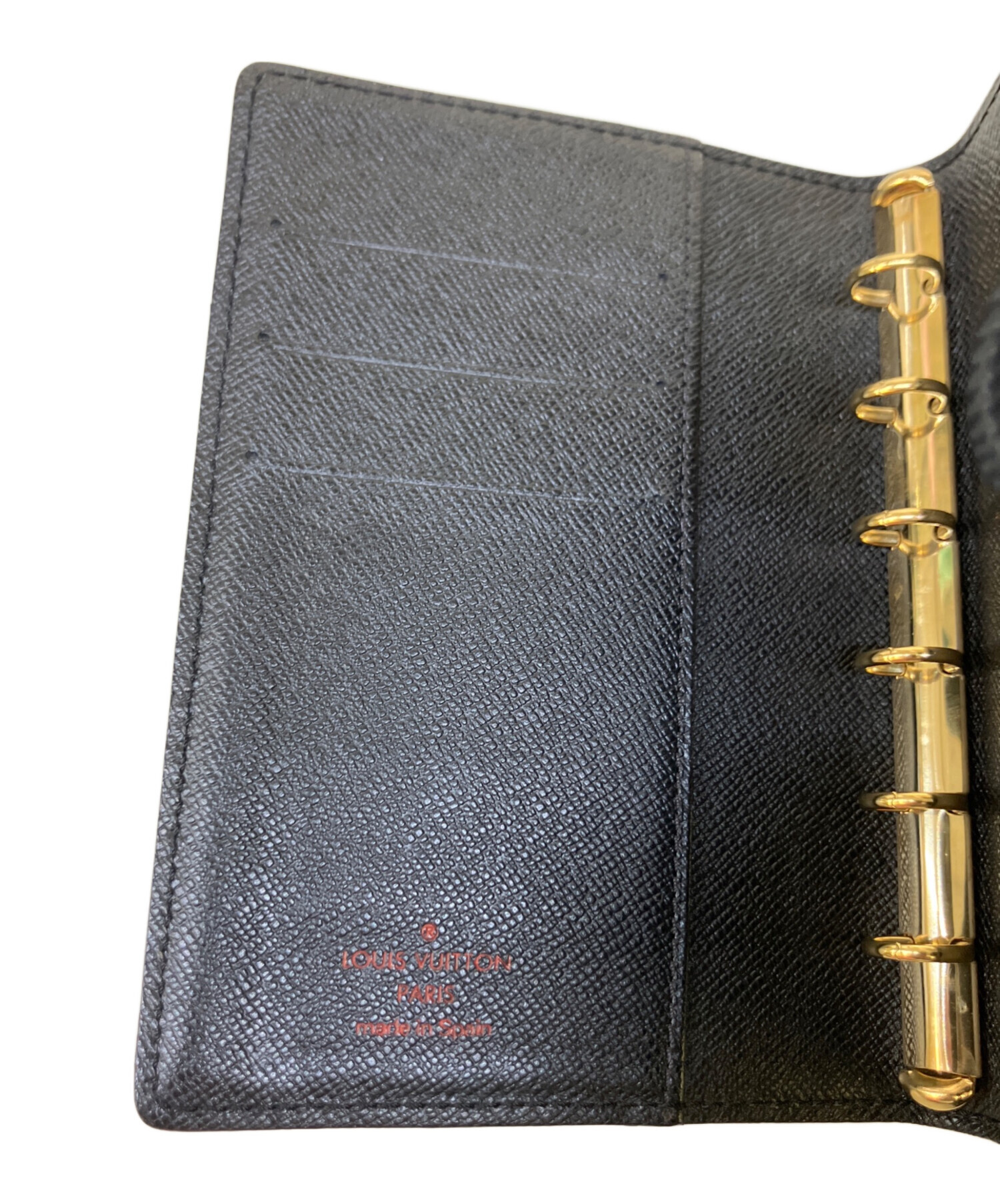 【未使用】ルイヴィトン ノート 黒 LOUIS VUITTON 中古・古着通販】LOUIS VUITTON (ルイ ヴィトン) 手帳カバー ブラック