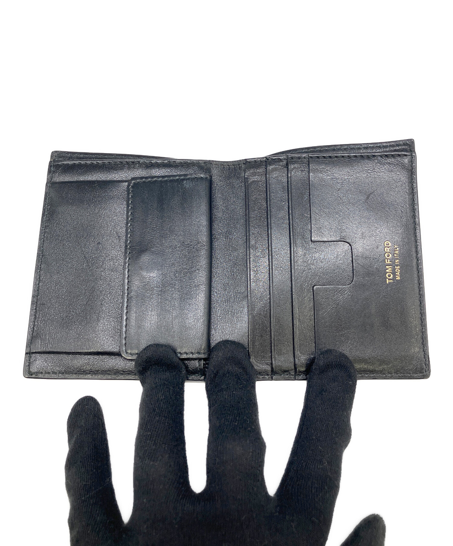 中古・古着通販】TOM FORD (トムフォード) 型押し2つ折り財布 ブラウン