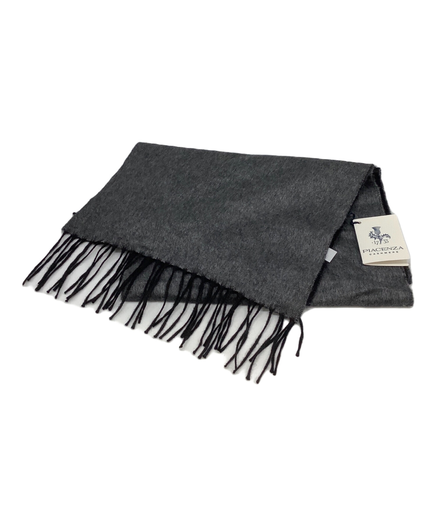 中古・古着通販】PIACENZA (ピアチェンツァ) マフラー ブラック×グレー
