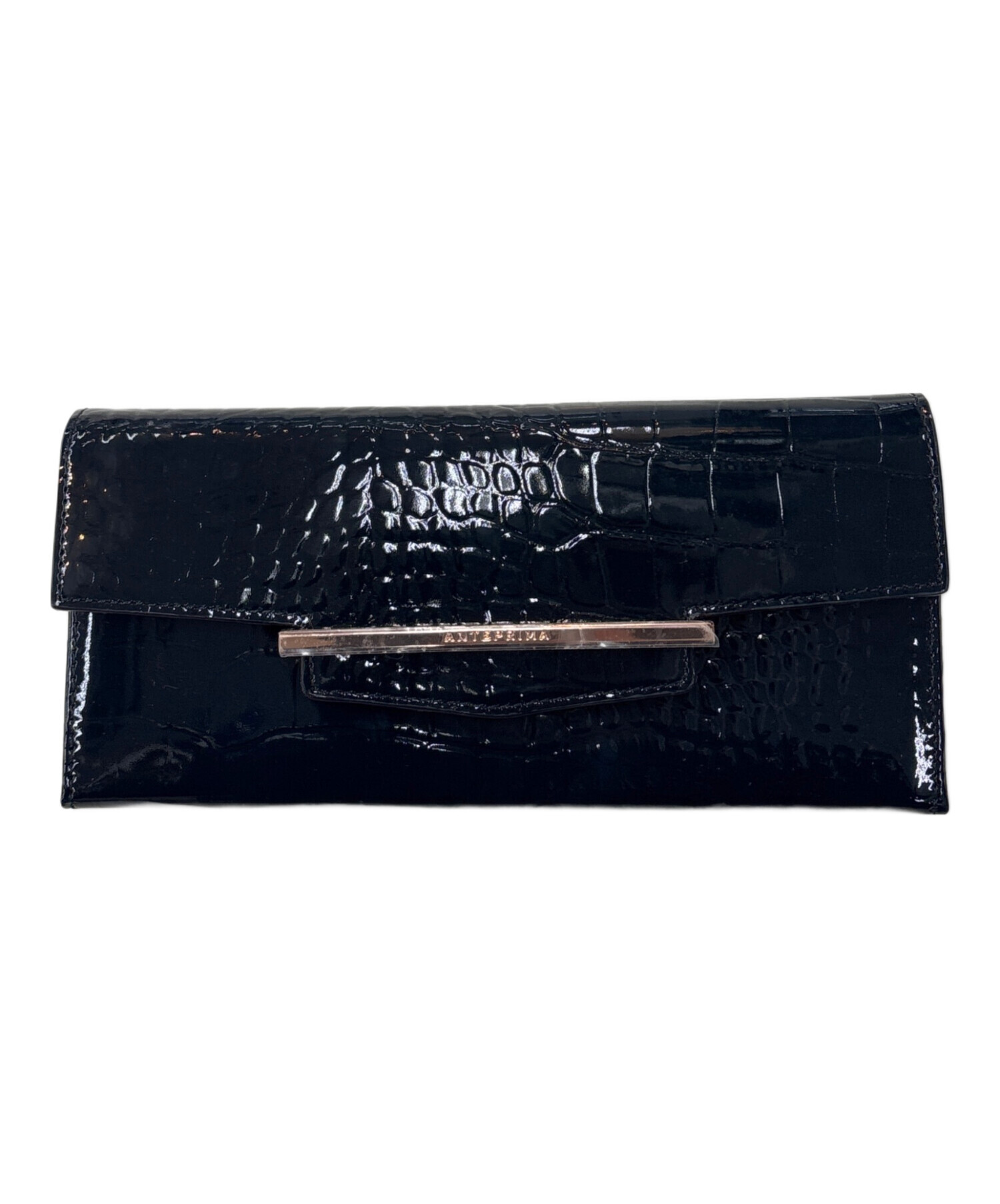 中古・古着通販】ANTEPRIMA (アンテプリマ) 長財布 ブラック｜ブランド 